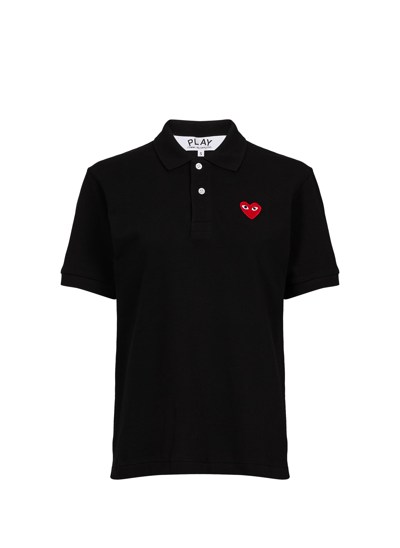 Polo patch coeur en coton COMME DES GARCONS PLAY Noir