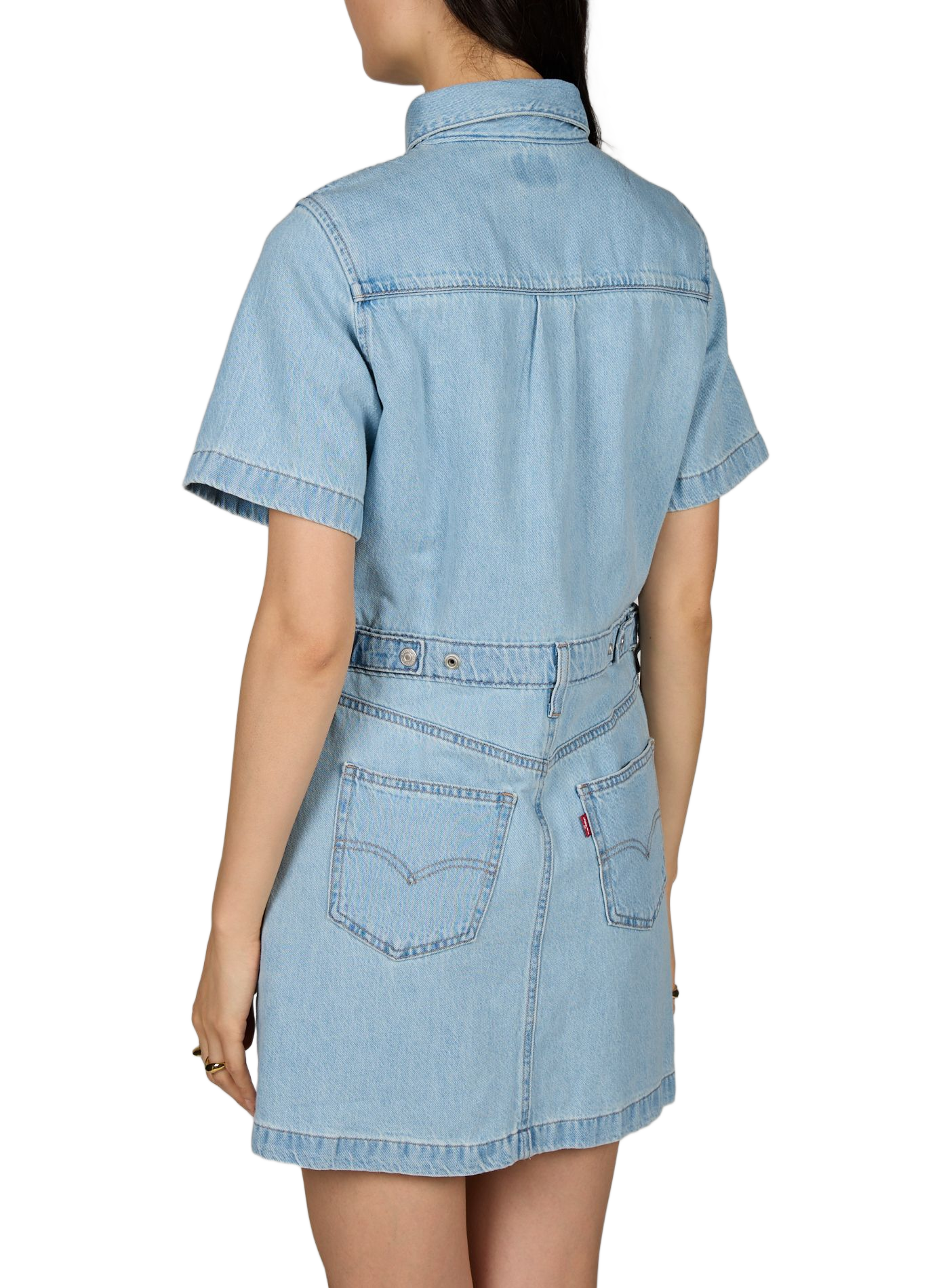 Kurzes Jeanskleid aus Baumwolle LEVI'S Blau