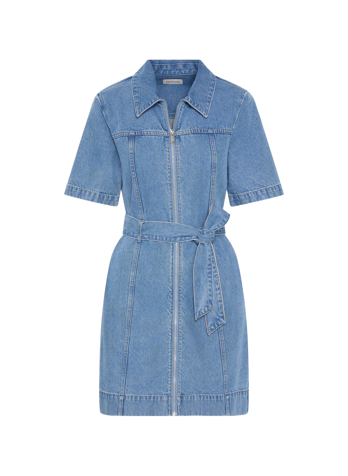 Kurzes Baumwollkleid CALVIN KLEIN Blau