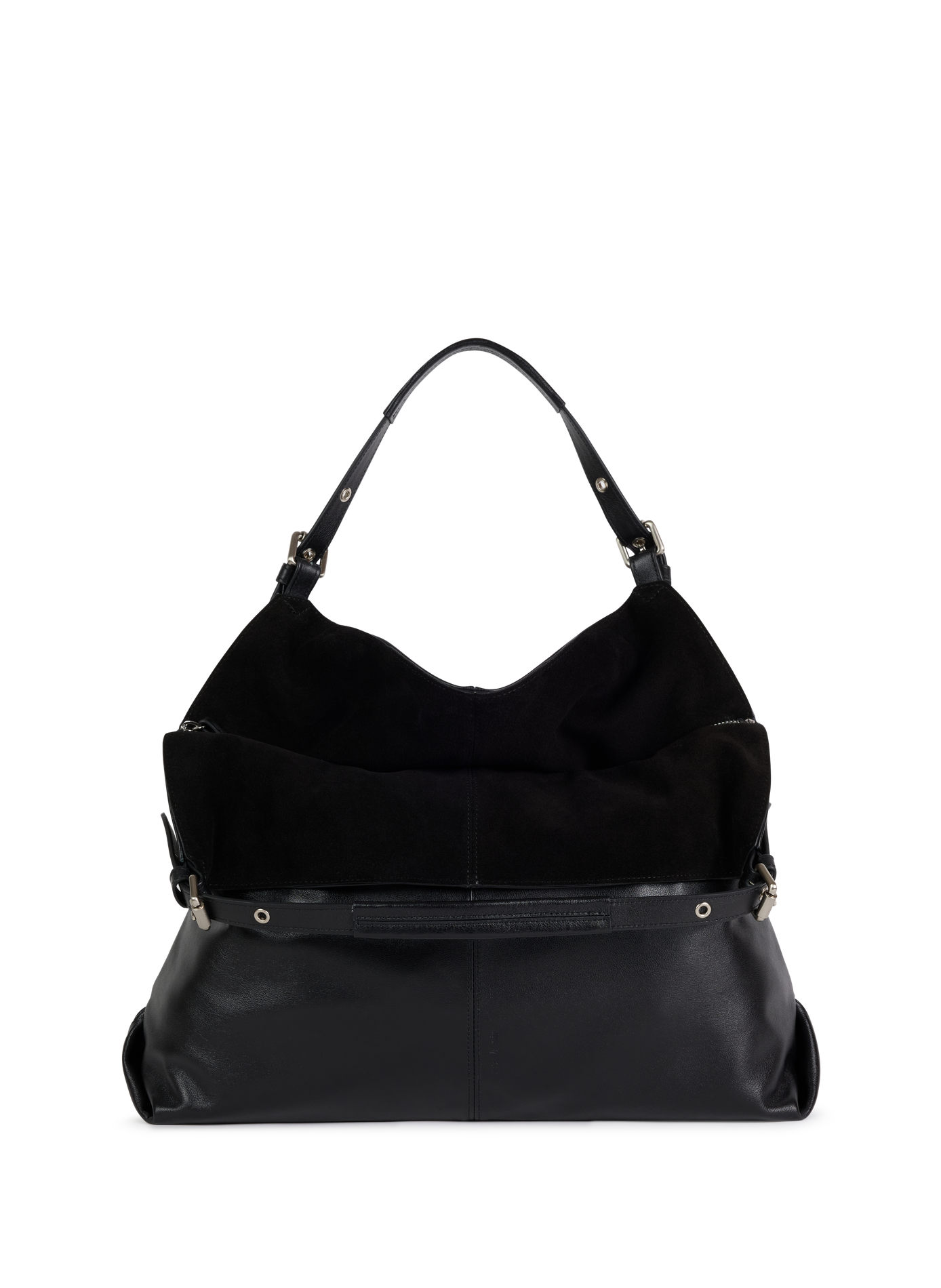 Schultertasche aus Leder NAT & NIN Schwarz