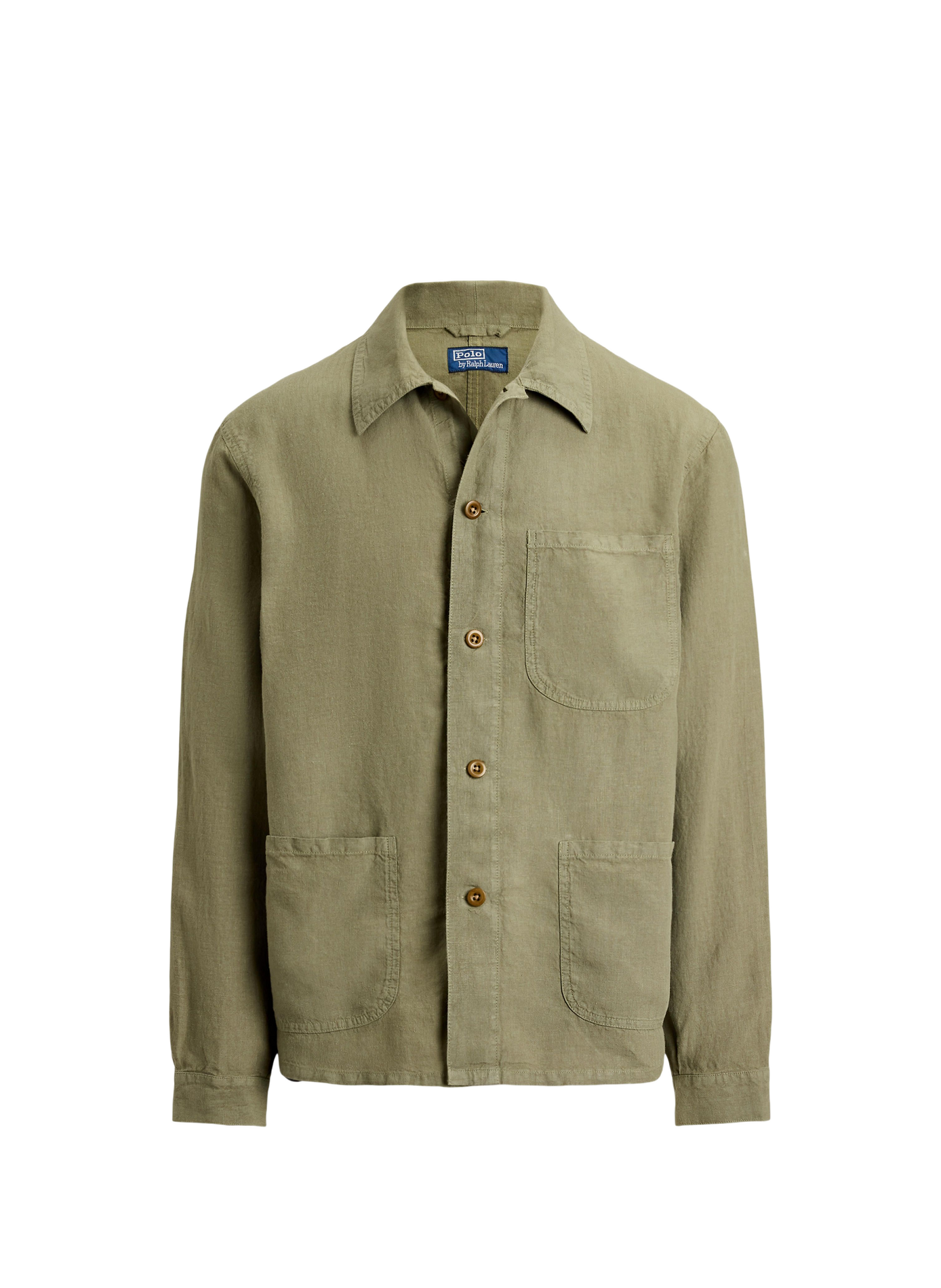 Blouson col classique en lin POLO RALPH LAUREN Vert