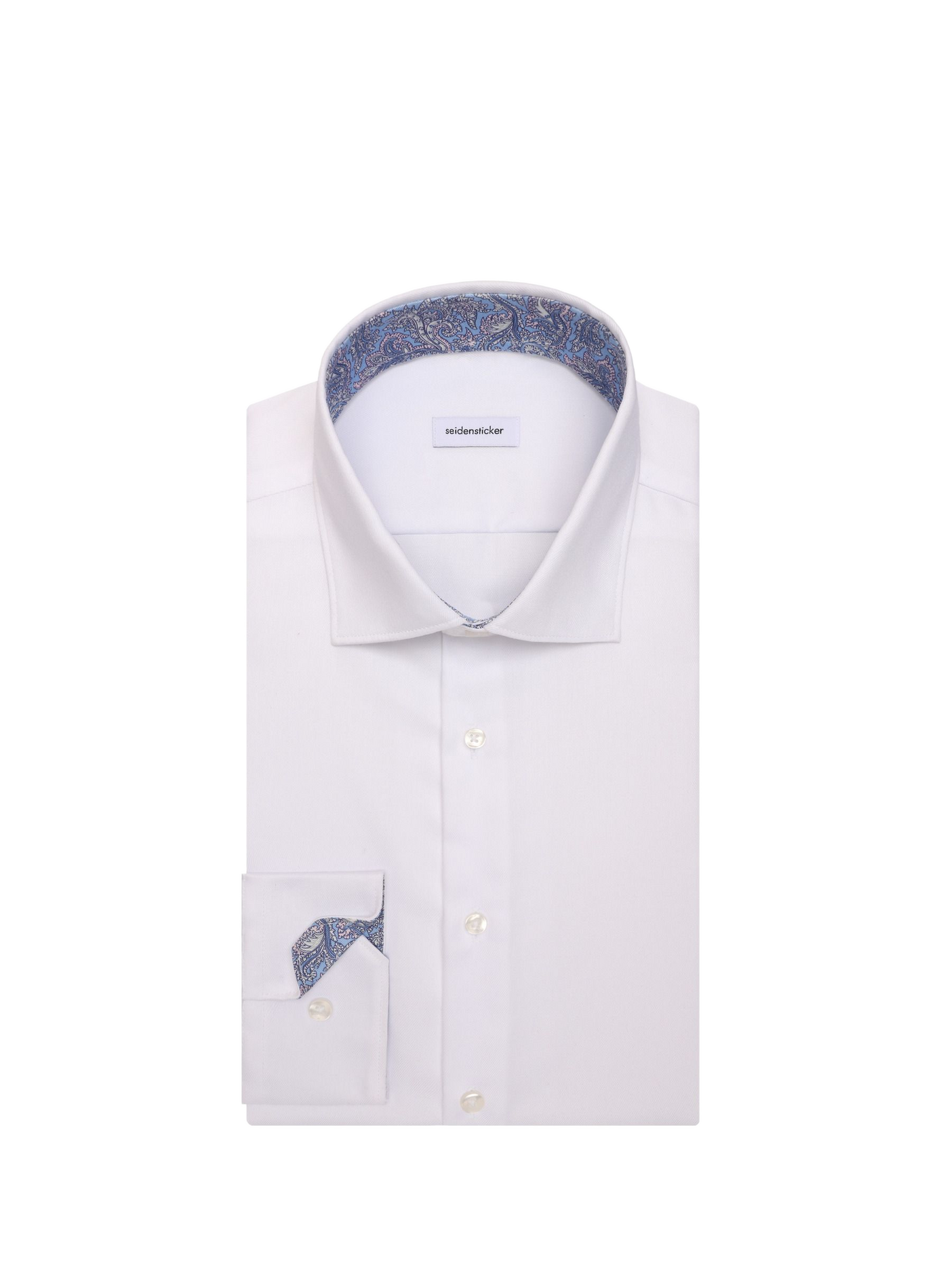 Straight classic collar shirt in cotton SEIDENSTICKER White