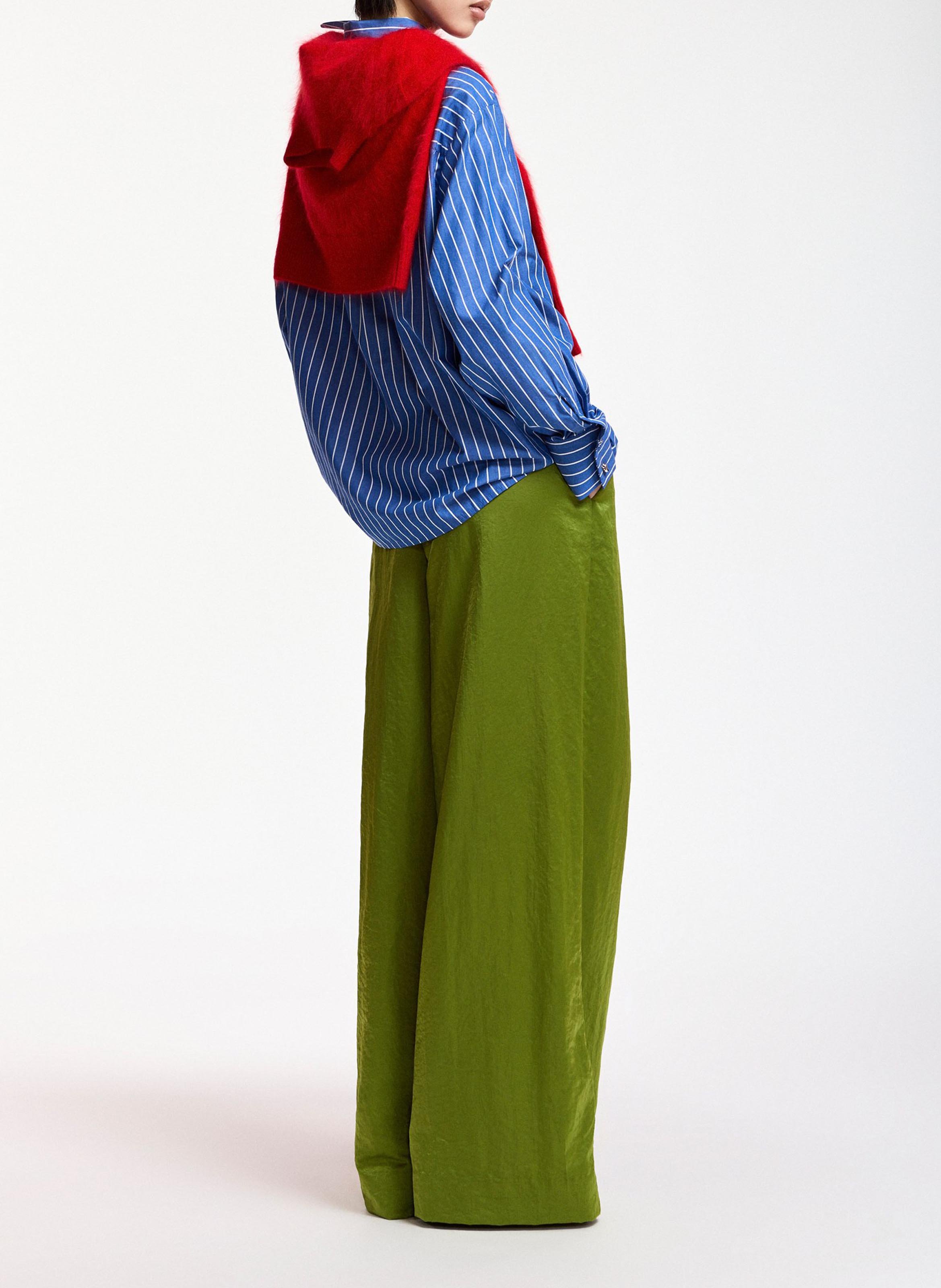 Chemise col en pointe en coton bio kacao ESSENTIEL ANTWERP Bleu