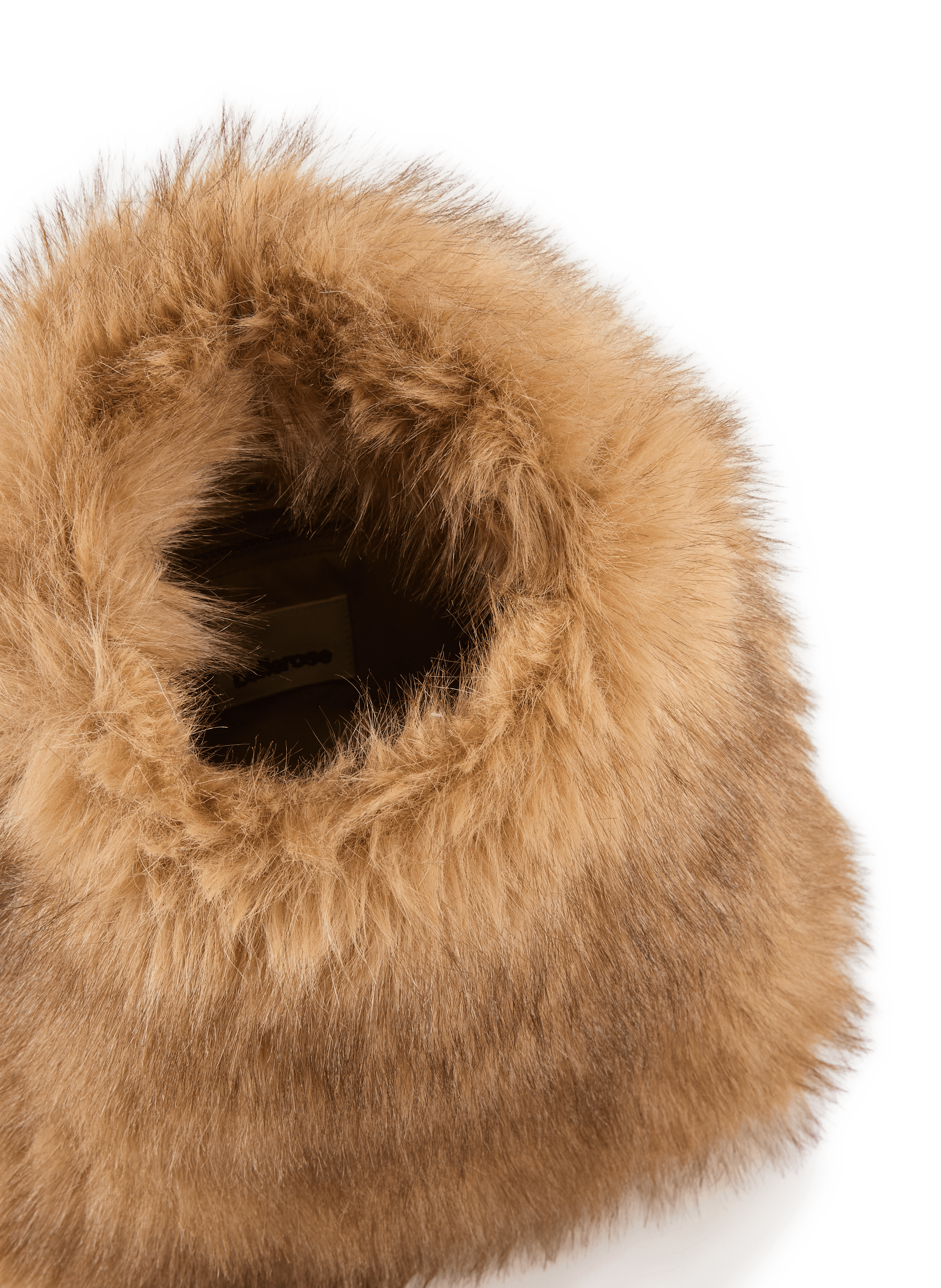 Handheld faux fur bag BELLEROSE Beige
