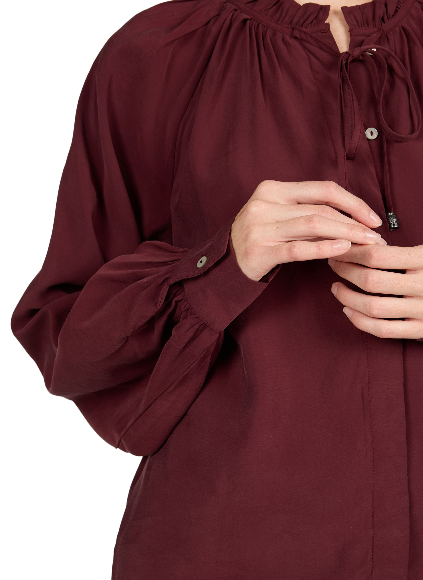 Chemise col rond VILA Rouge