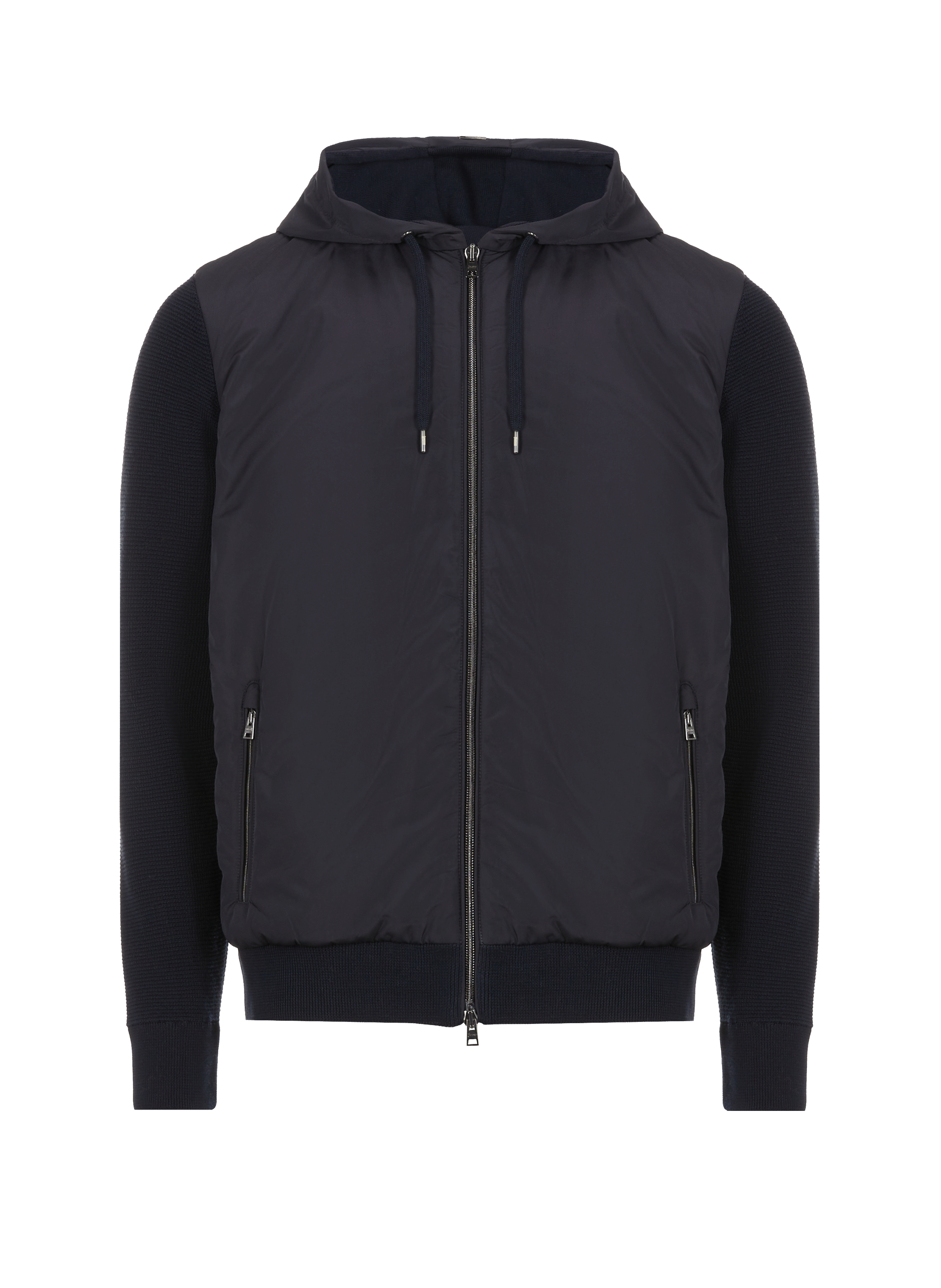 Hoodie zippée bi-matière