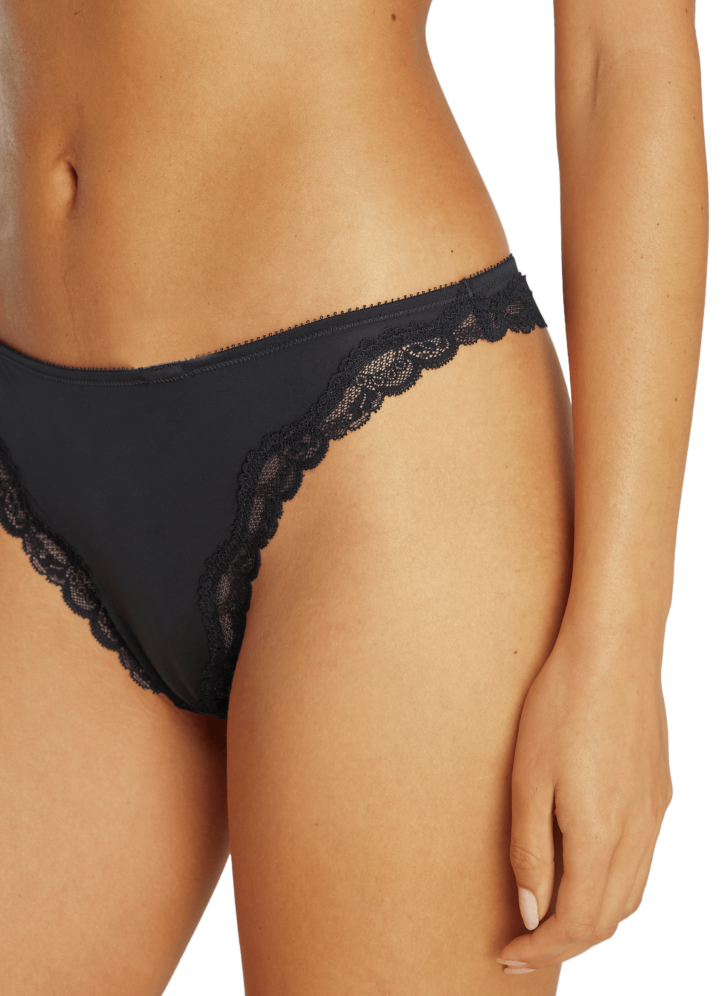 Thong with lace detail CALVIN KLEIN Black