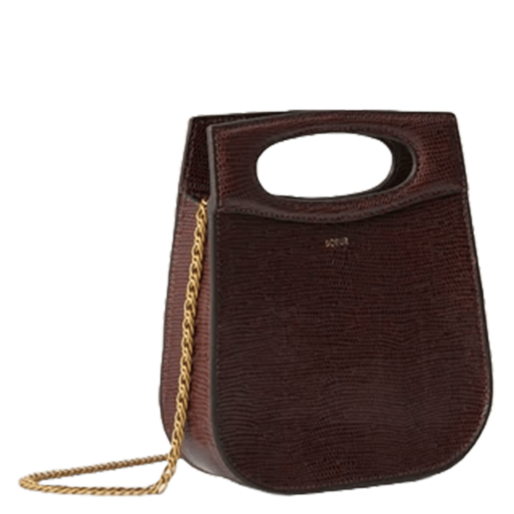 Sac bandoulière en cuir cheri mini SOEUR Marron