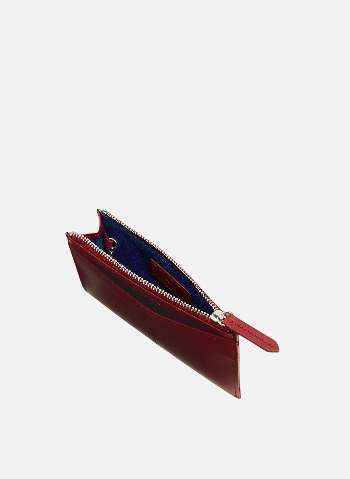 Étui clés zippé charlotte en cuir lisse LE TANNEUR Rouge