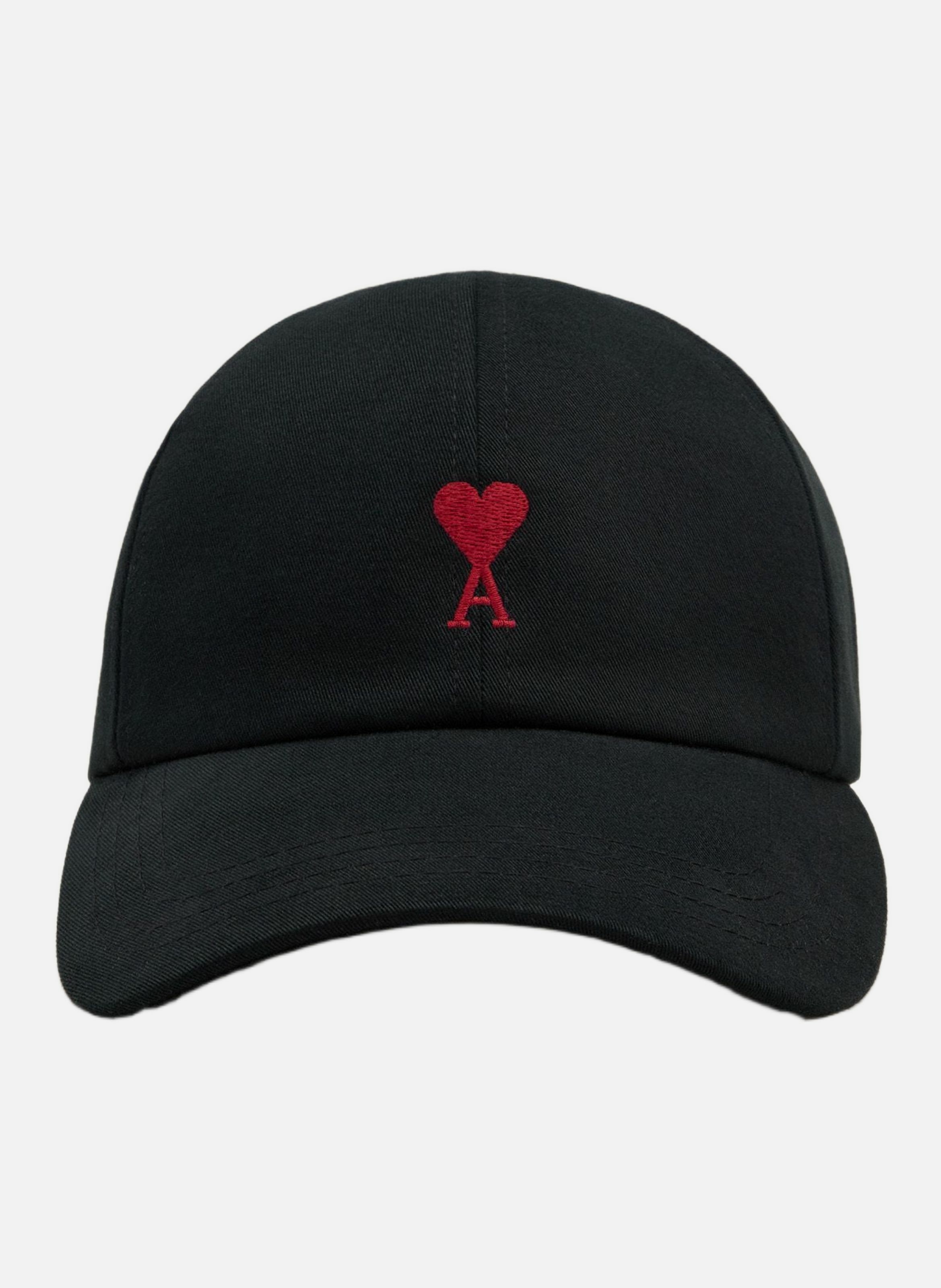 Casquette broderie ami de coeur rouge unisexe AMI PARIS Noir