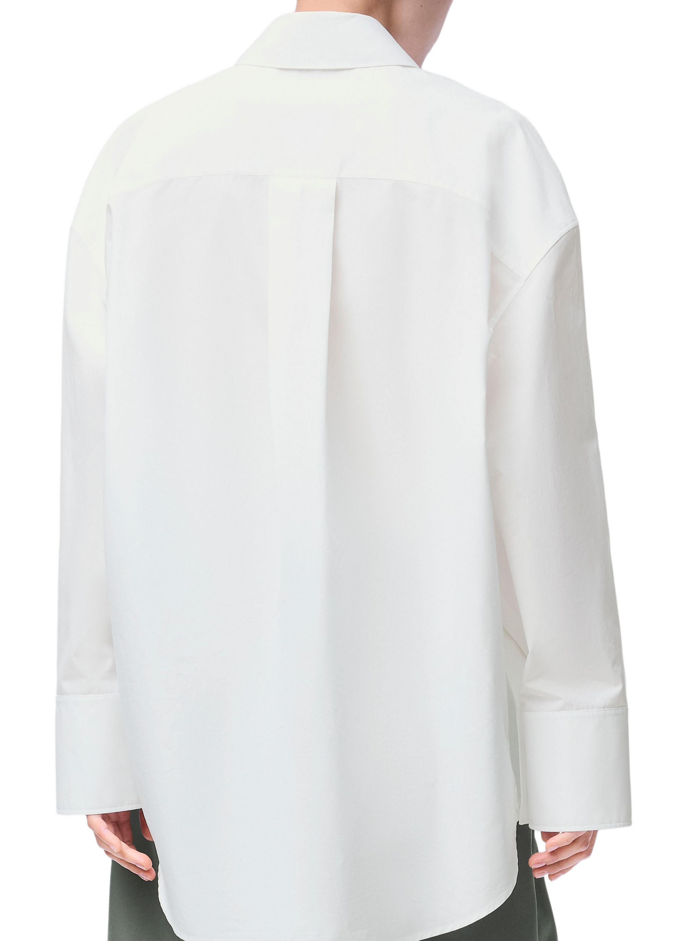 Cotton poplin cape shirt LOEWE White