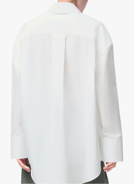 Chemise cape en popeline de coton | Blanc by LOEWE Chemise cape en popeline de coton Blanc