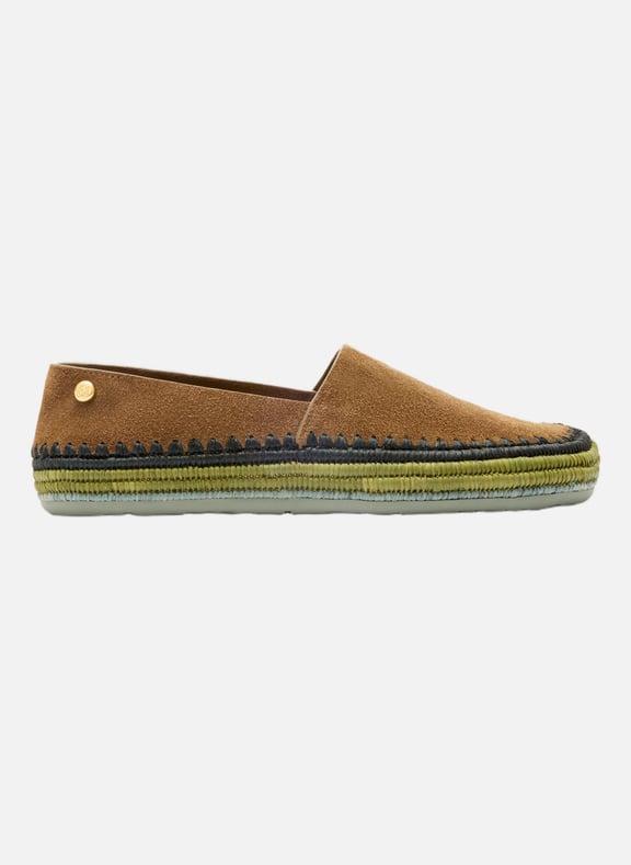 Rio raffia and suede leather moccasins Brown by LOEWE LOEWE Rio raffia and suede leather moccasins Brown
