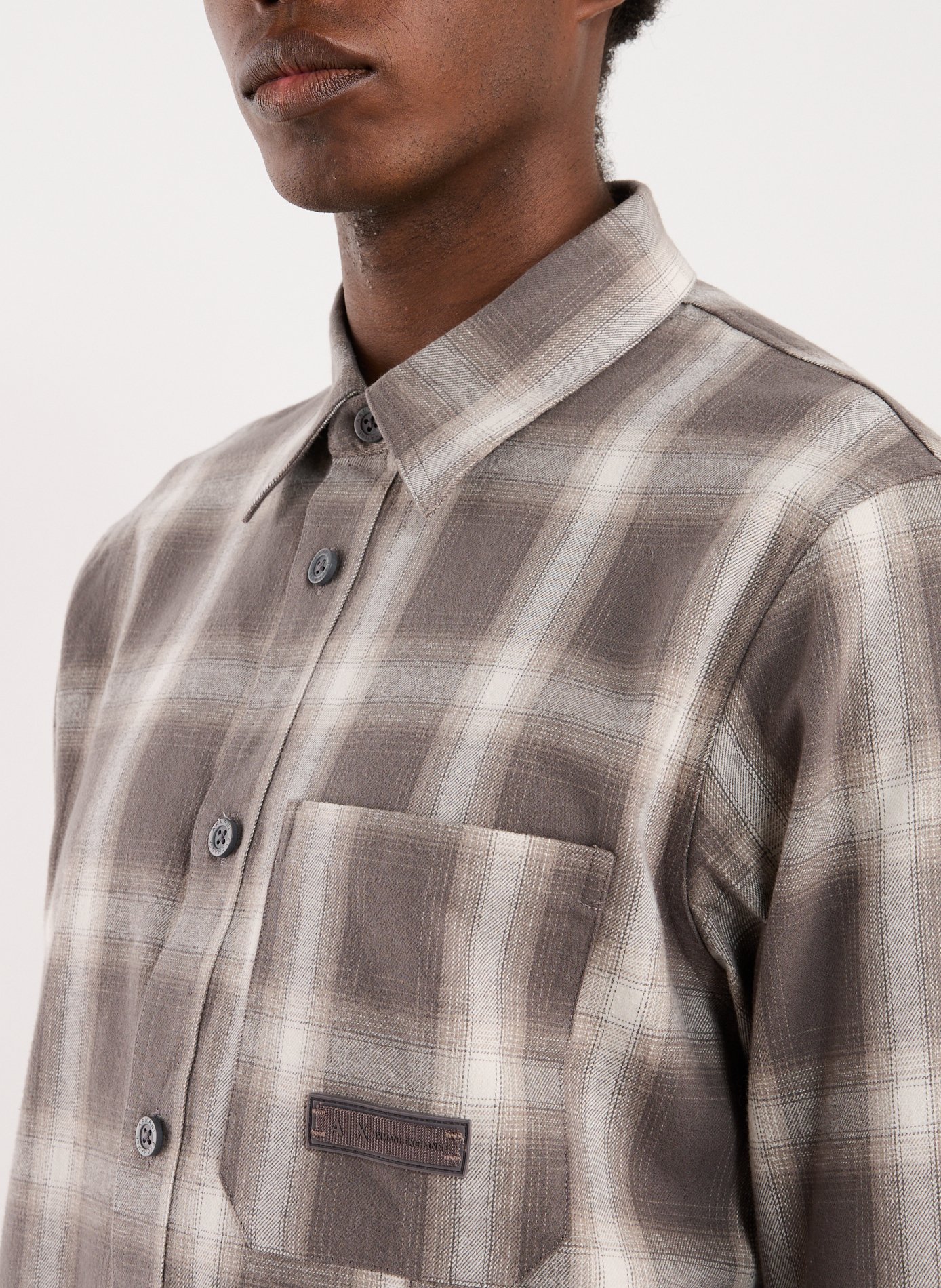 Straight cotton check shirt ARMANI EXCHANGE Multicolour