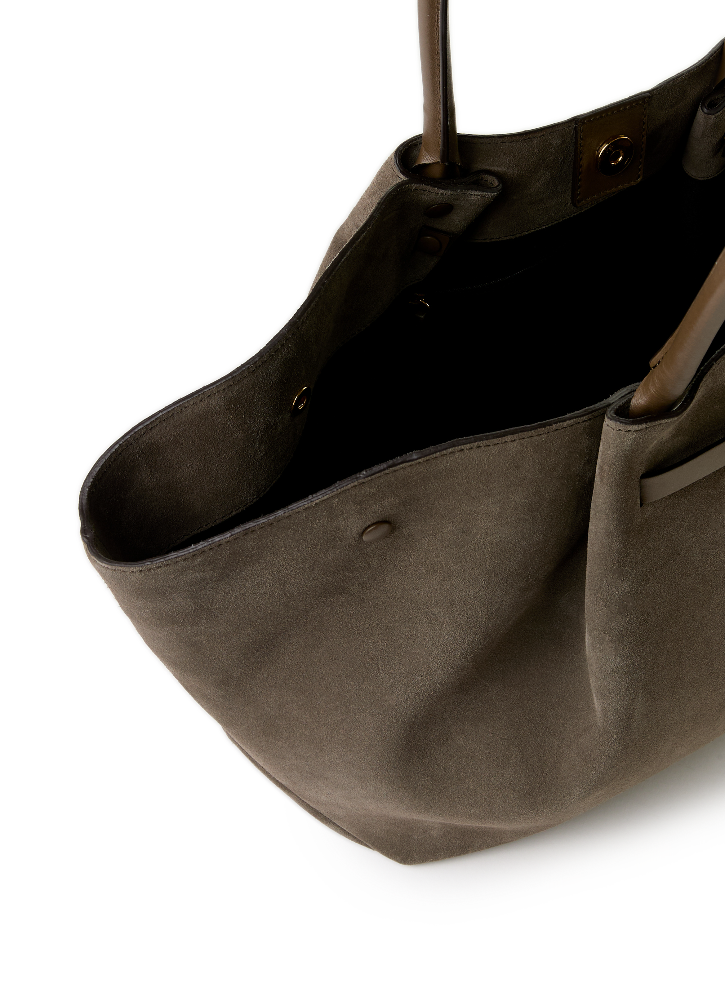 New York grained leather handbag DEMELLIER LONDON Grey