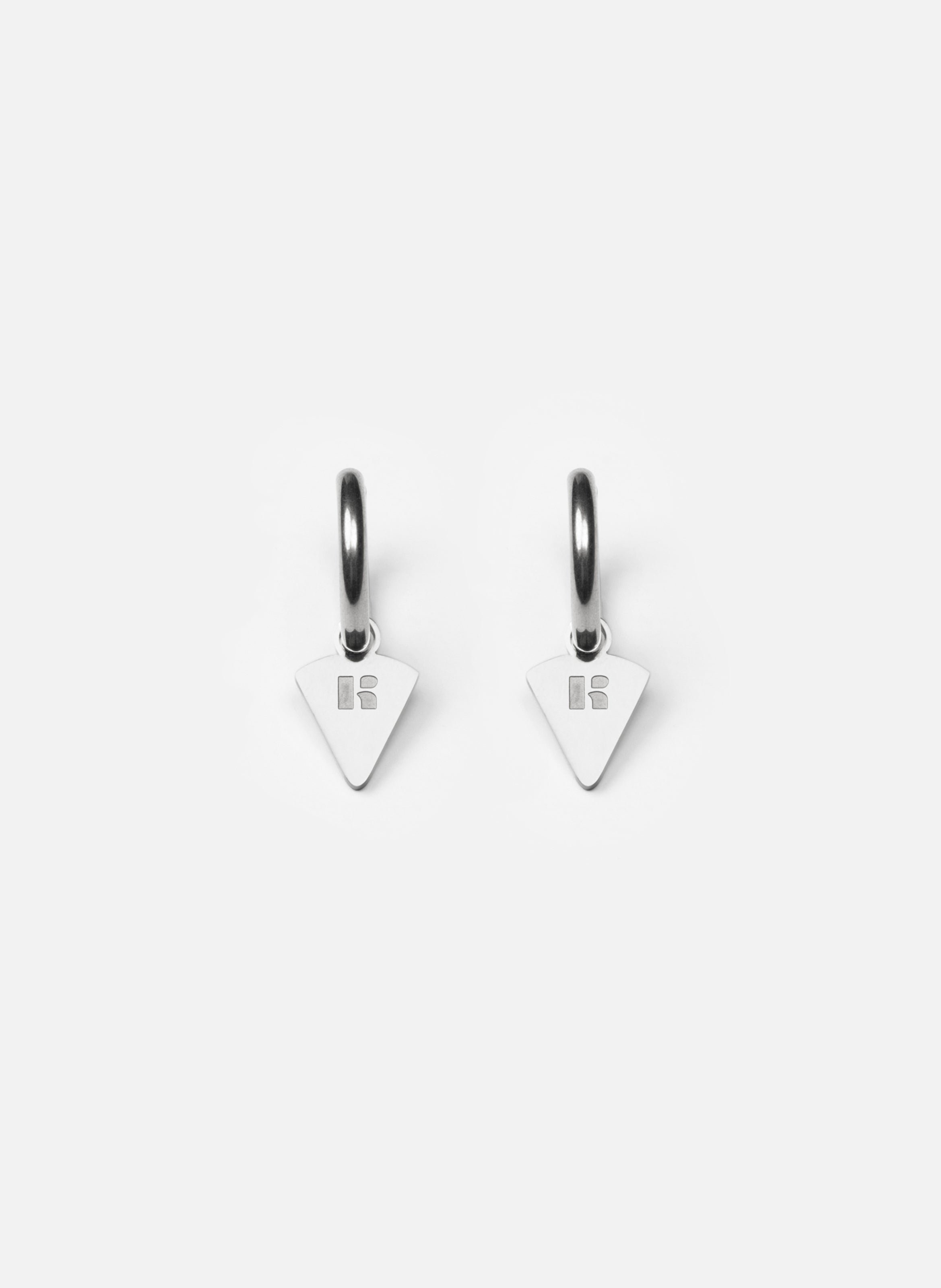 Boucles d'oreilles en acier inoxydable KURAGE GINZA Argent