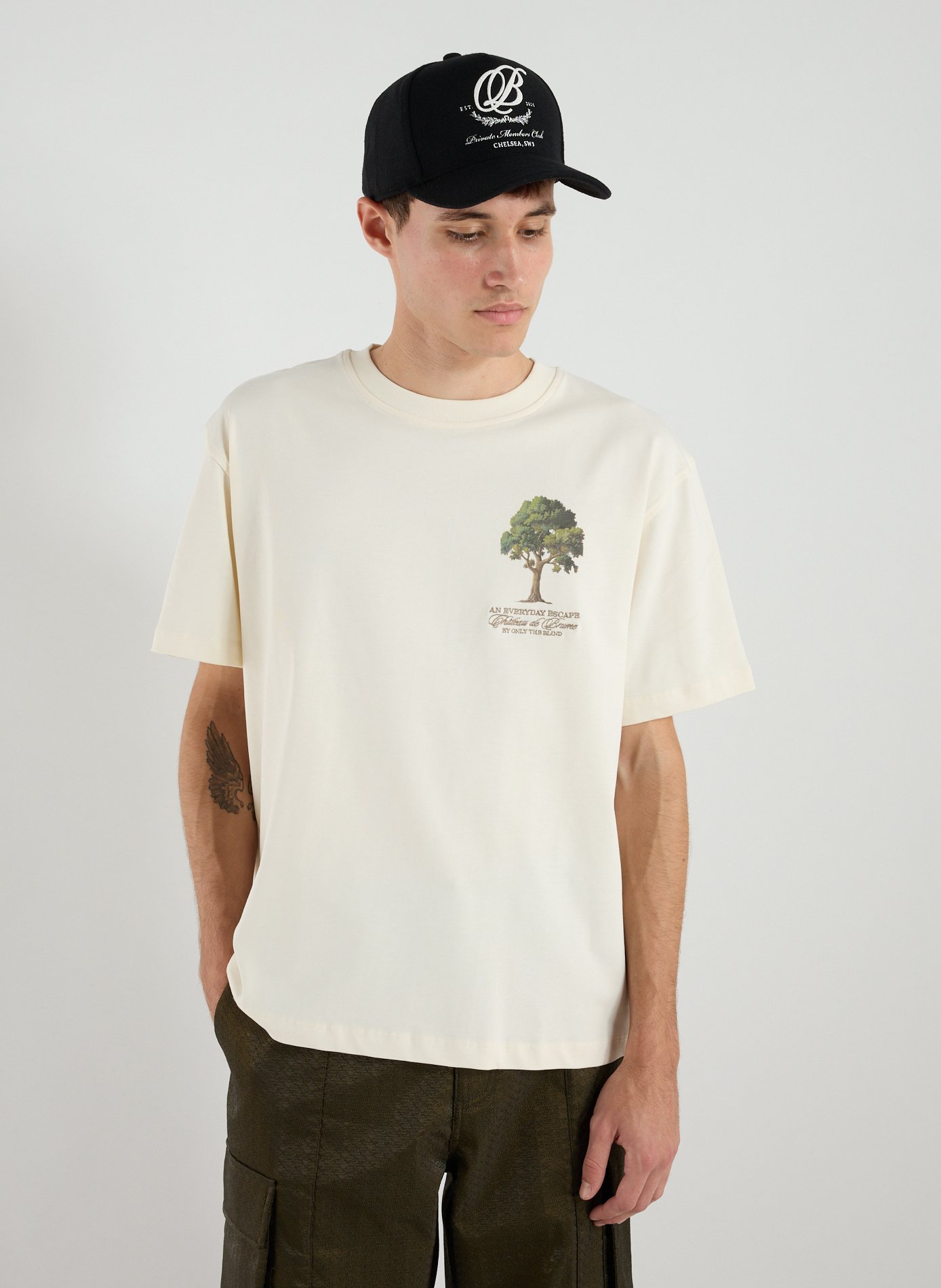 ONLY THE BLIND Château de Brume cotton T-shirt Beige