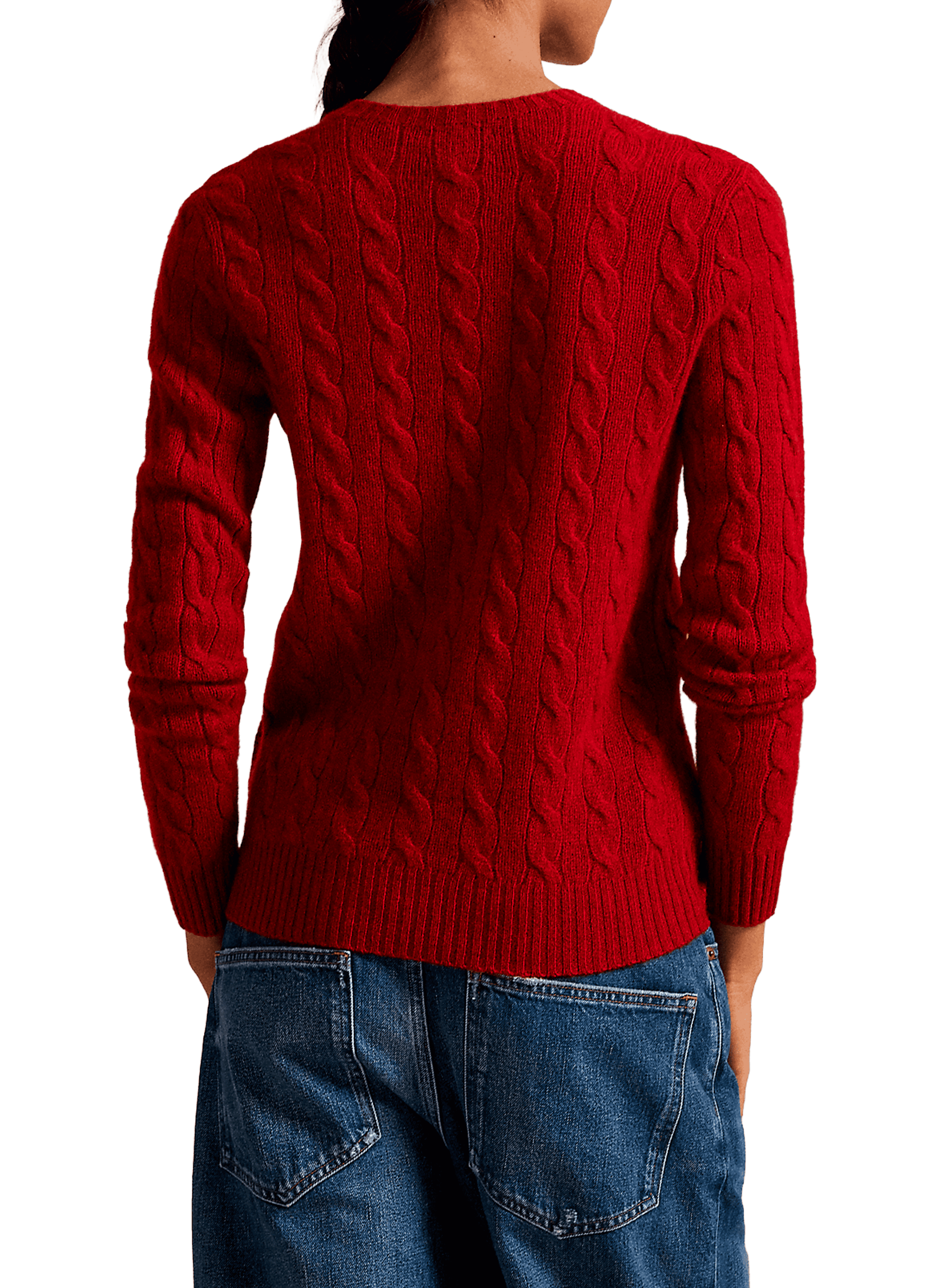 Round-neck wool and cashmere jumper POLO RALPH LAUREN Red