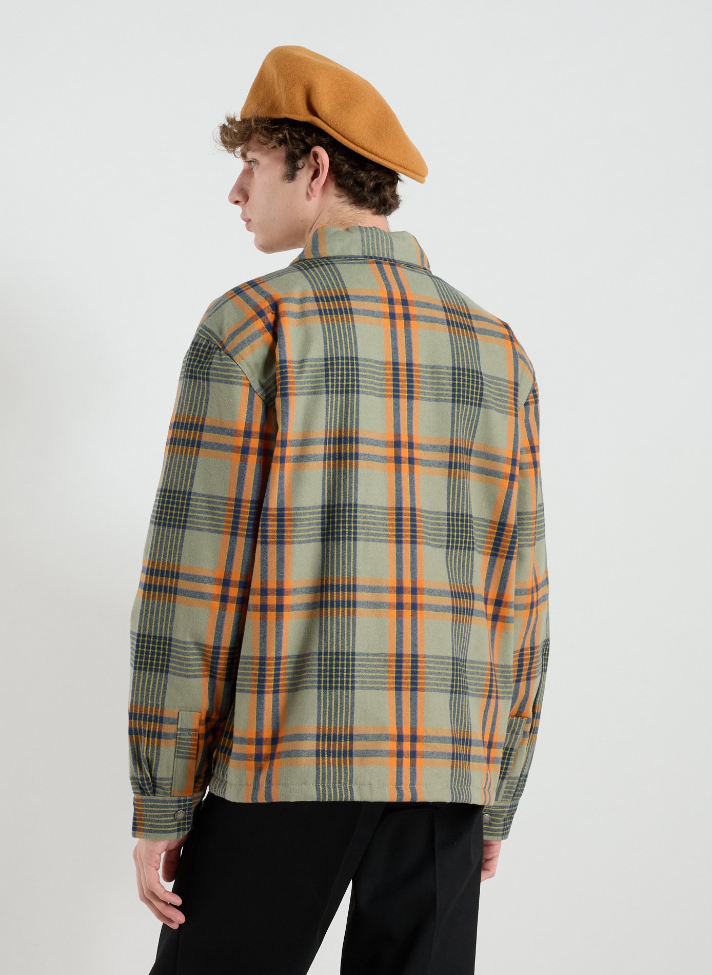 Jacket with classic collar in blended cotton DICKIES Green