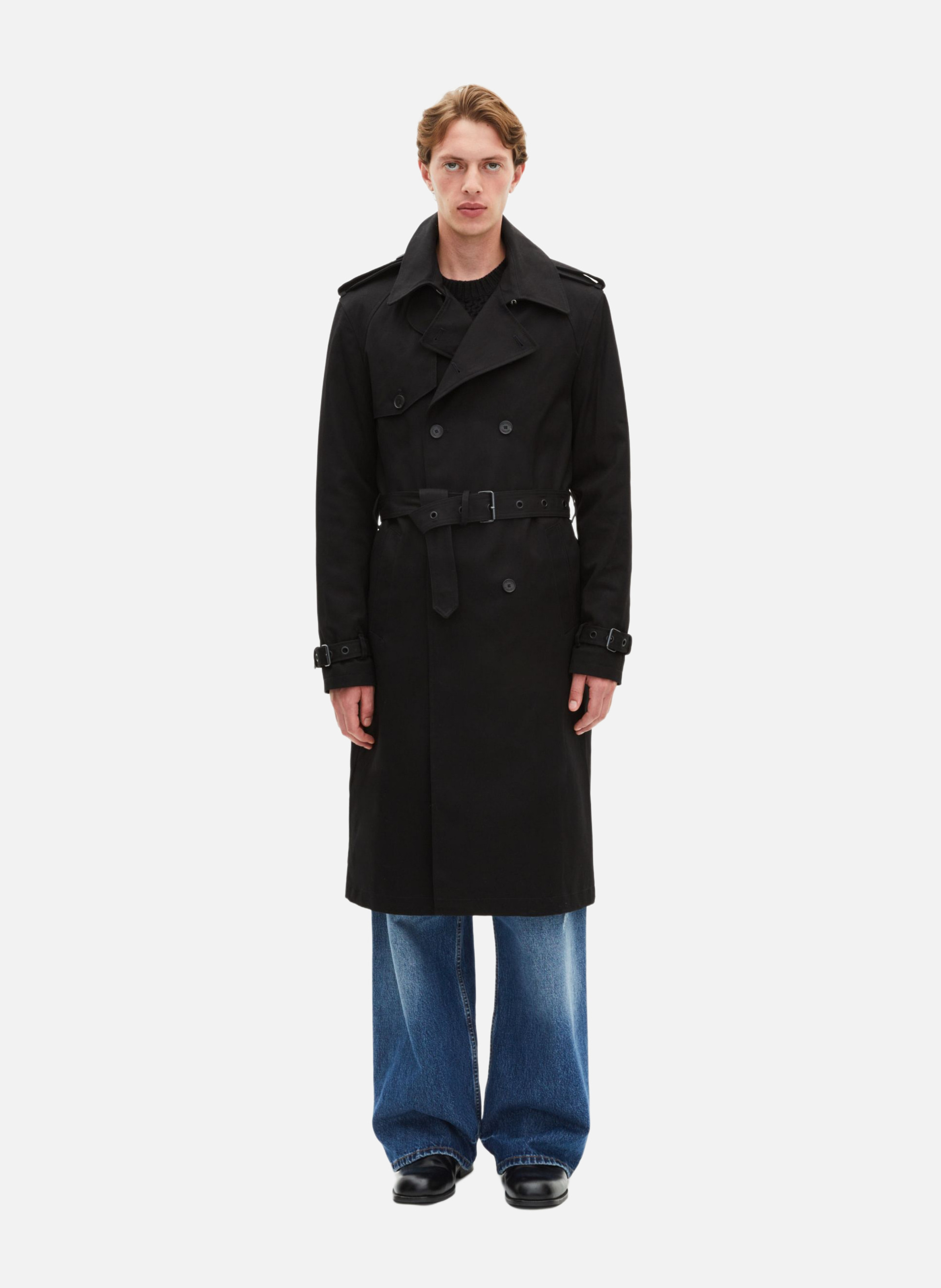 Trench Manteau Noir The Kooples Kooples Men The Kooples Homme