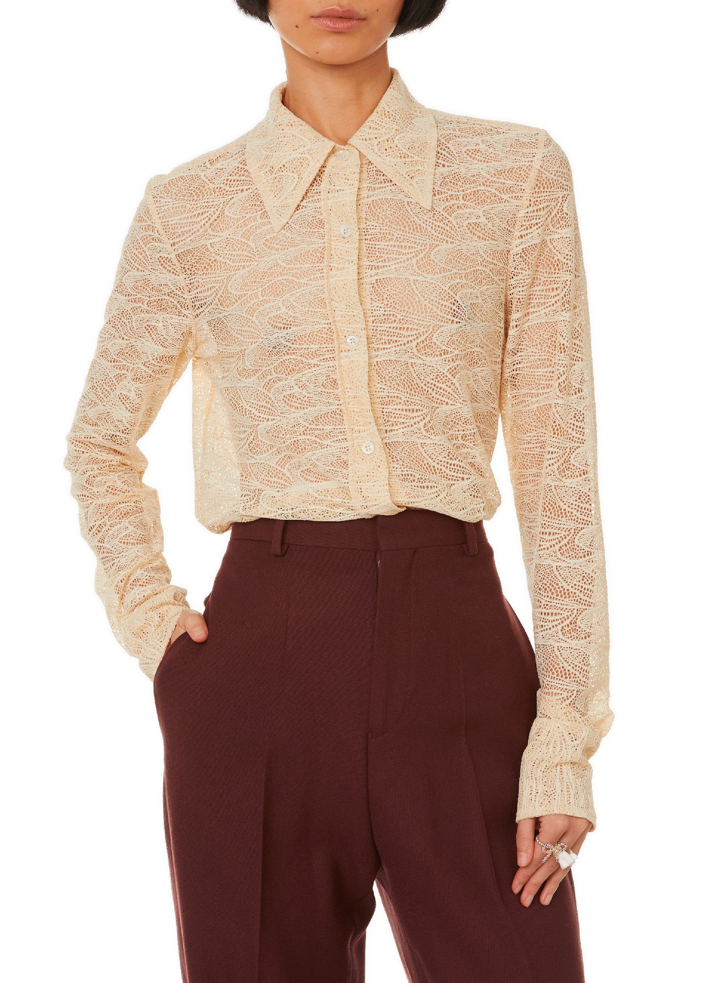 BITE STUDIOS Lace shirt  White