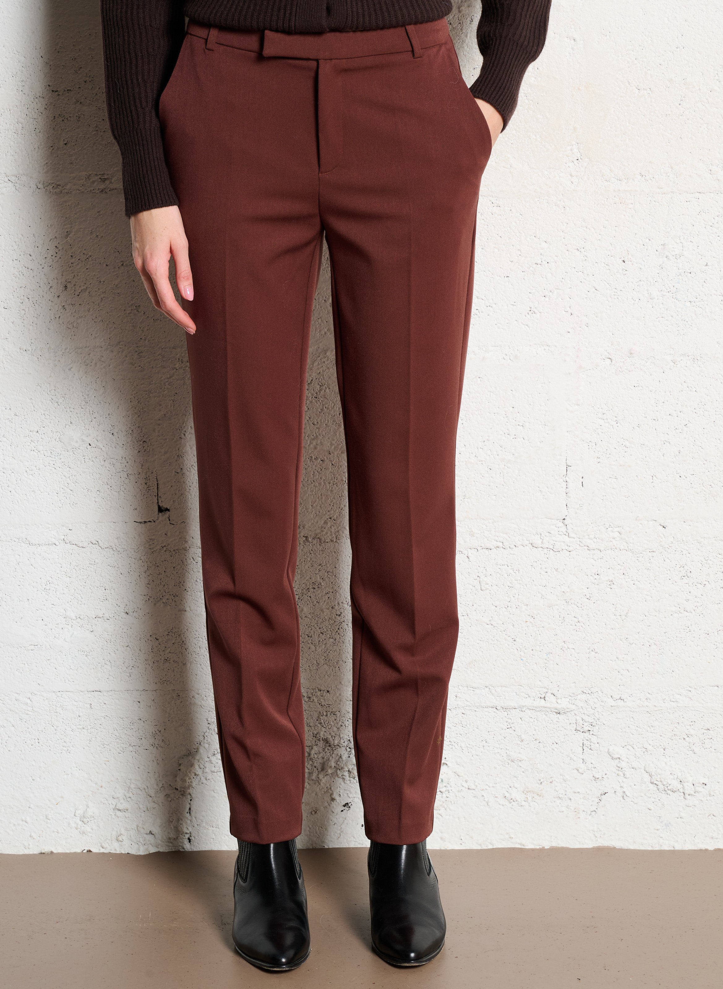 Pantalon droit IKKS Marron