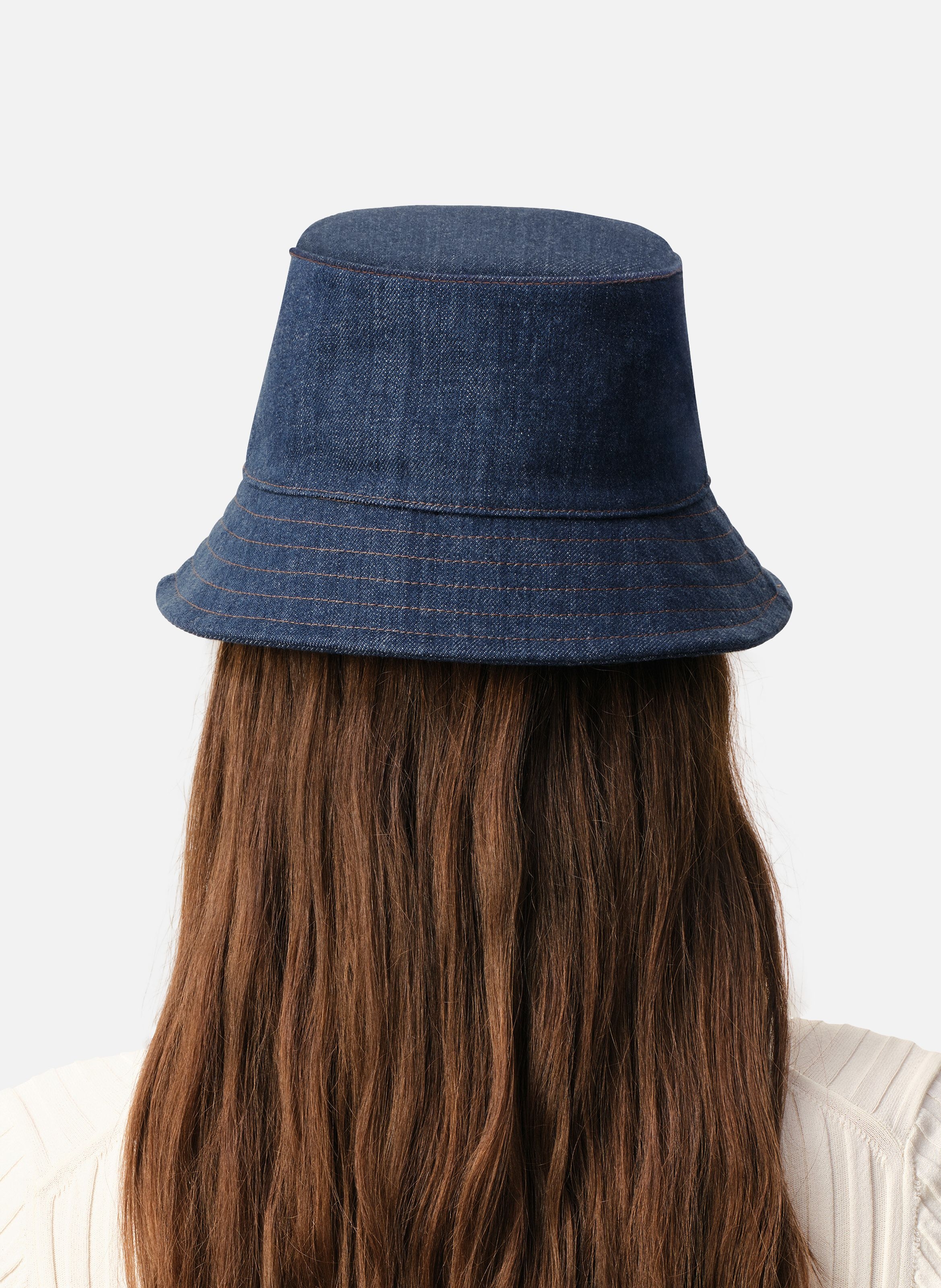 Bob denim empiècement ami paris héritage unisexe en coton AMI PARIS Bleu