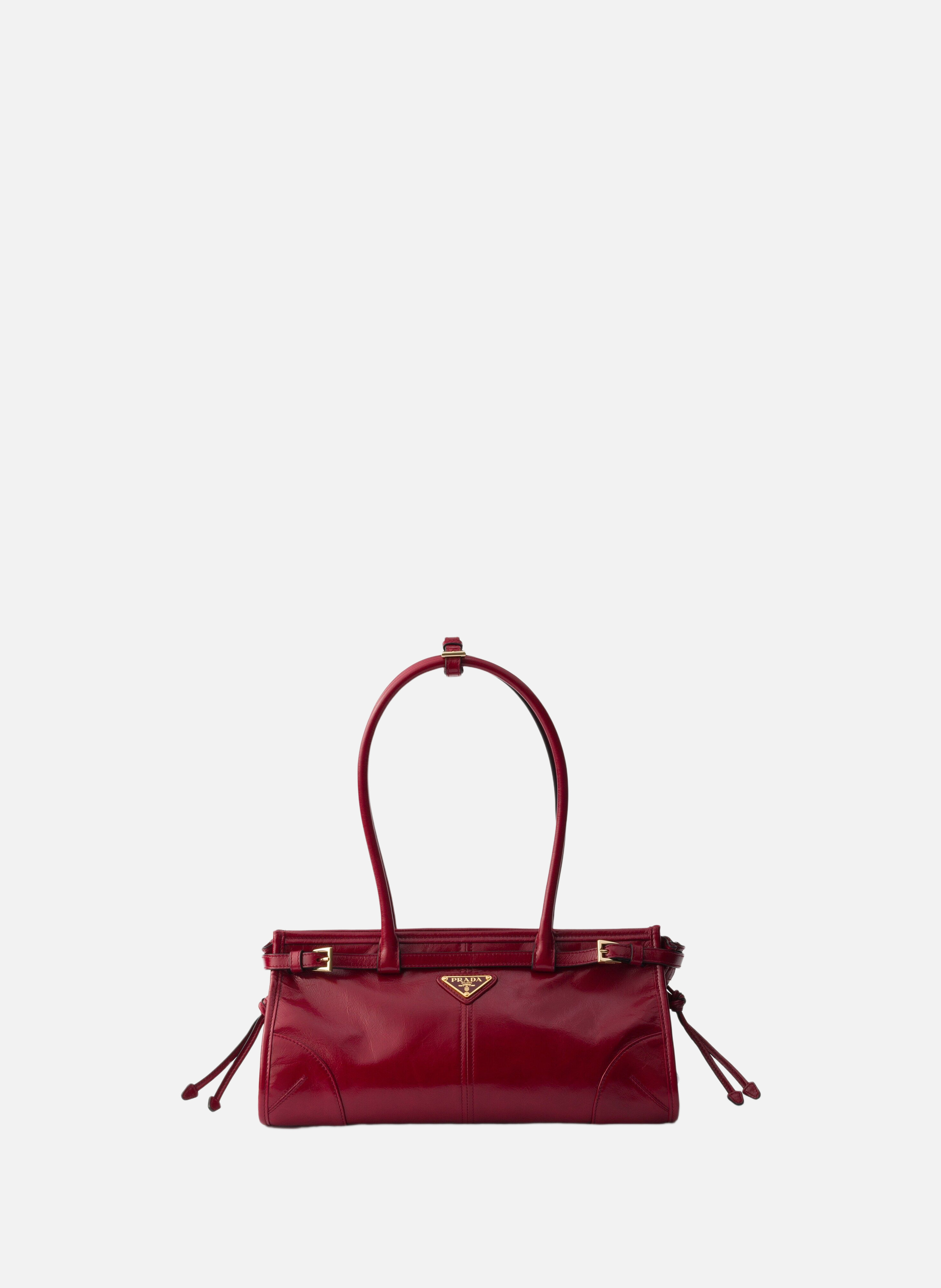 Sac à main prada bonnie en cuir PRADA Rouge