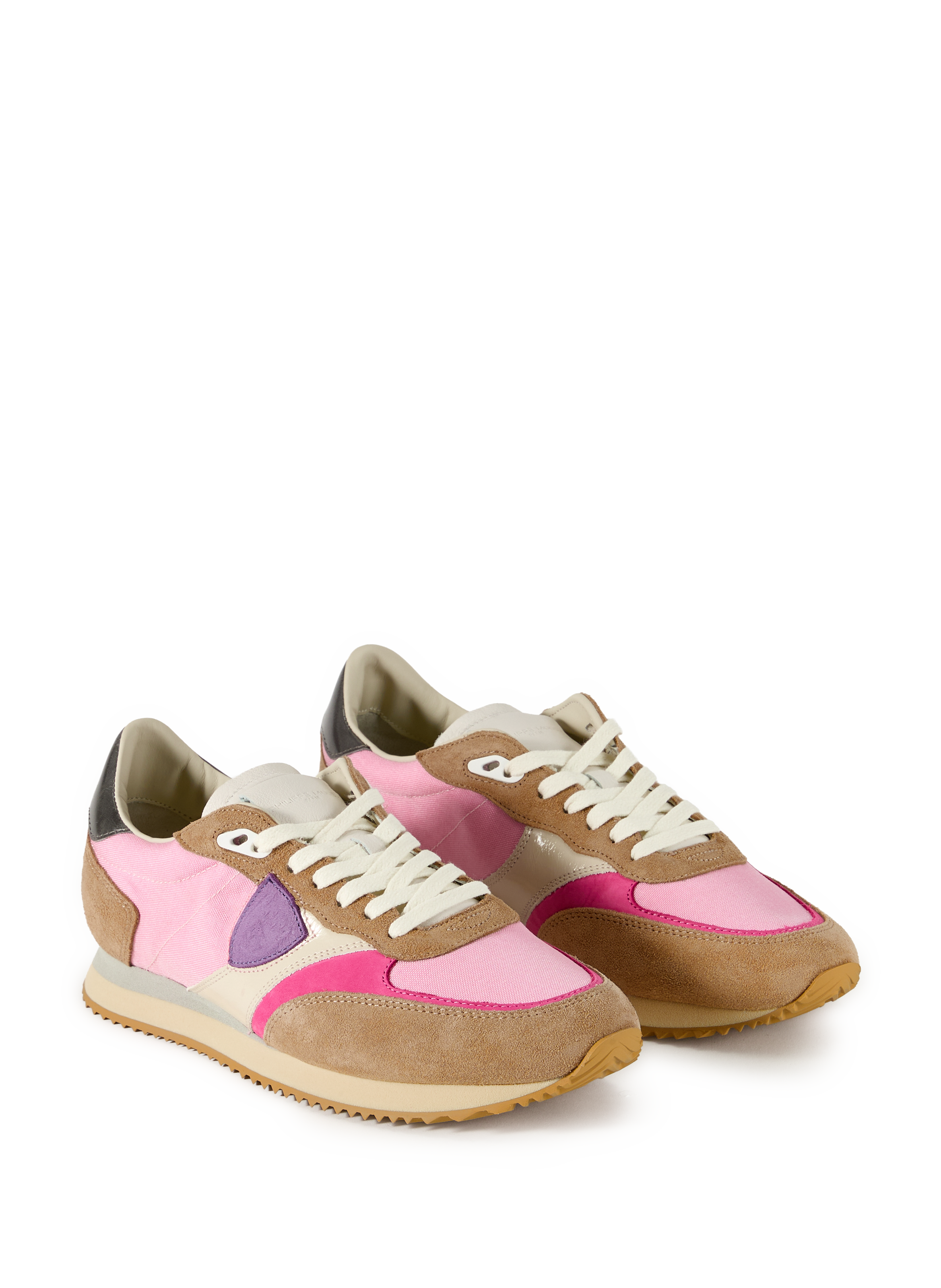 Blville leather and cotton sneakers PHILIPPE MODEL Pink