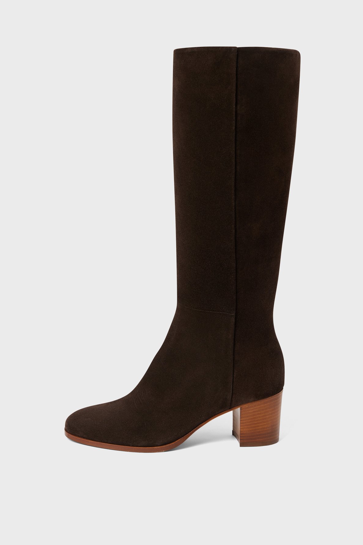 Bottes à talon en cuir velours - lizzie GERARD DAREL Marron