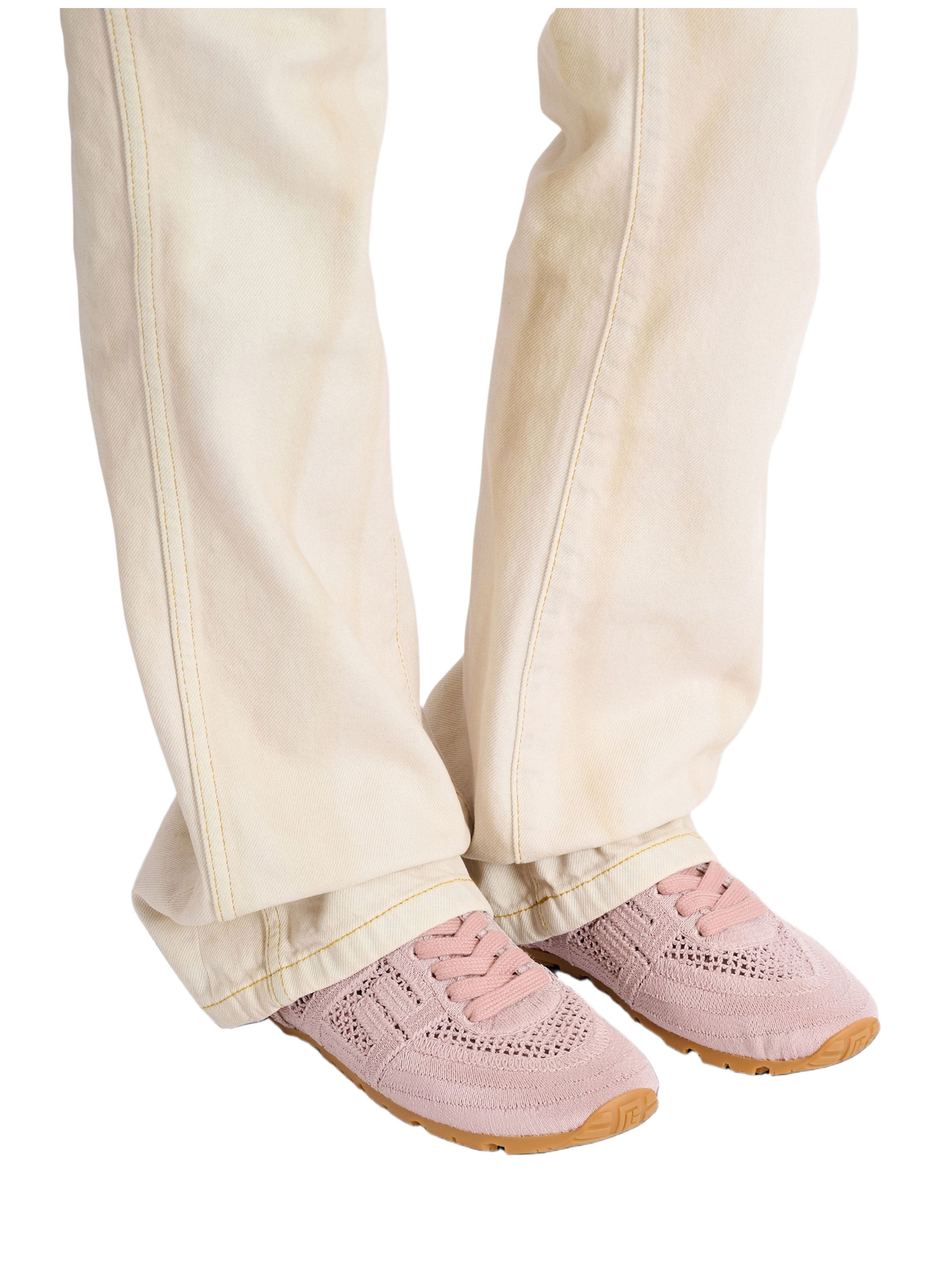 Baskets racer 45 en macramé BALMAIN Rose