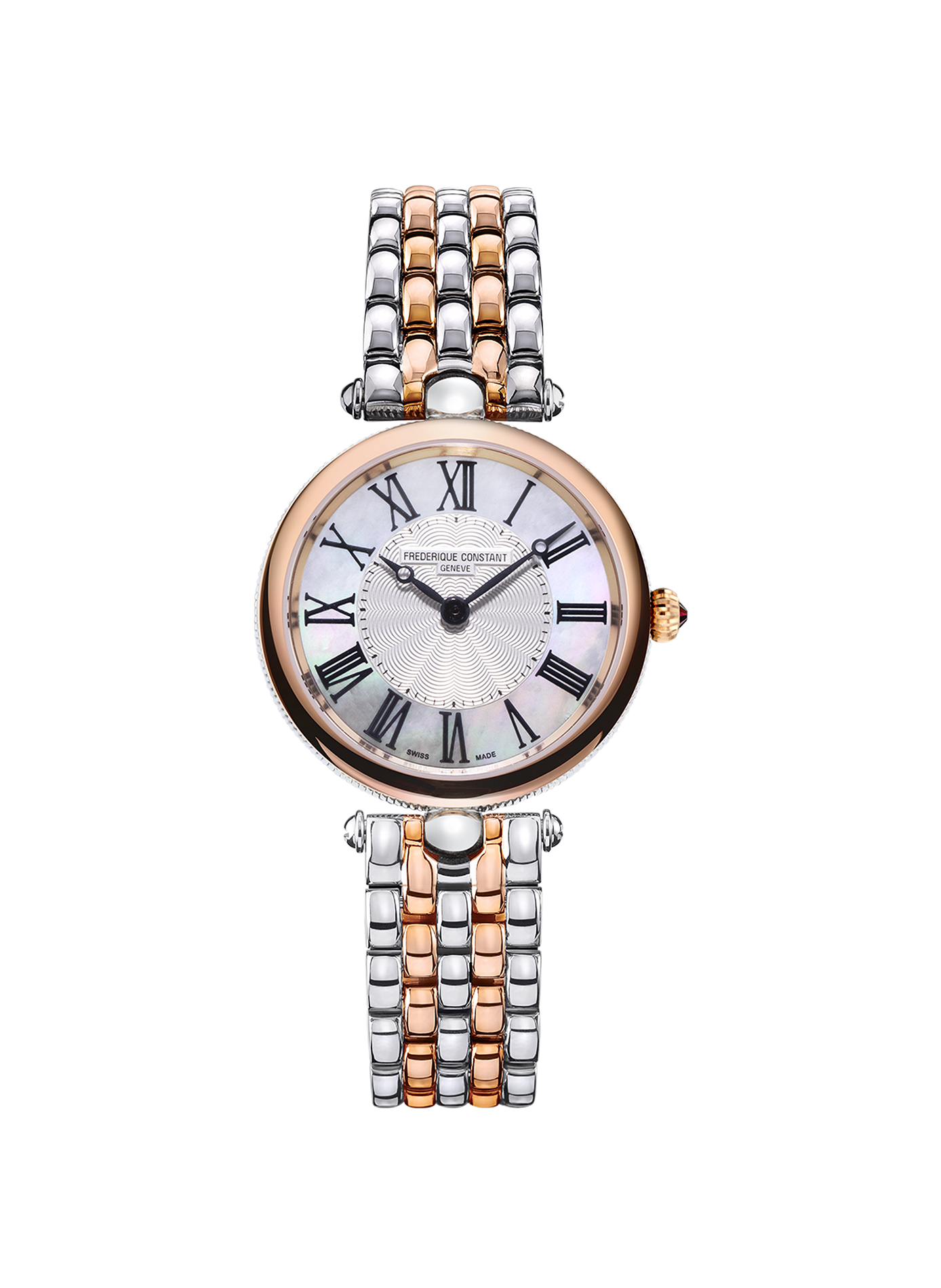 Montre quartz Classics Art Deco Round en acier inoxydable FREDERIQUE CONSTANT Vert