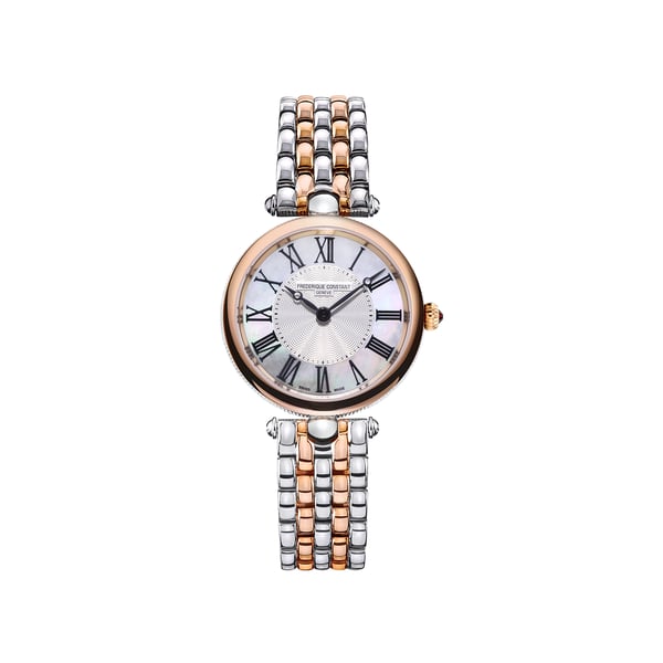 Montre quartz Classics Art Deco Round en acier inoxydable Montre quartz Classics Art Deco Round en acier inoxydable