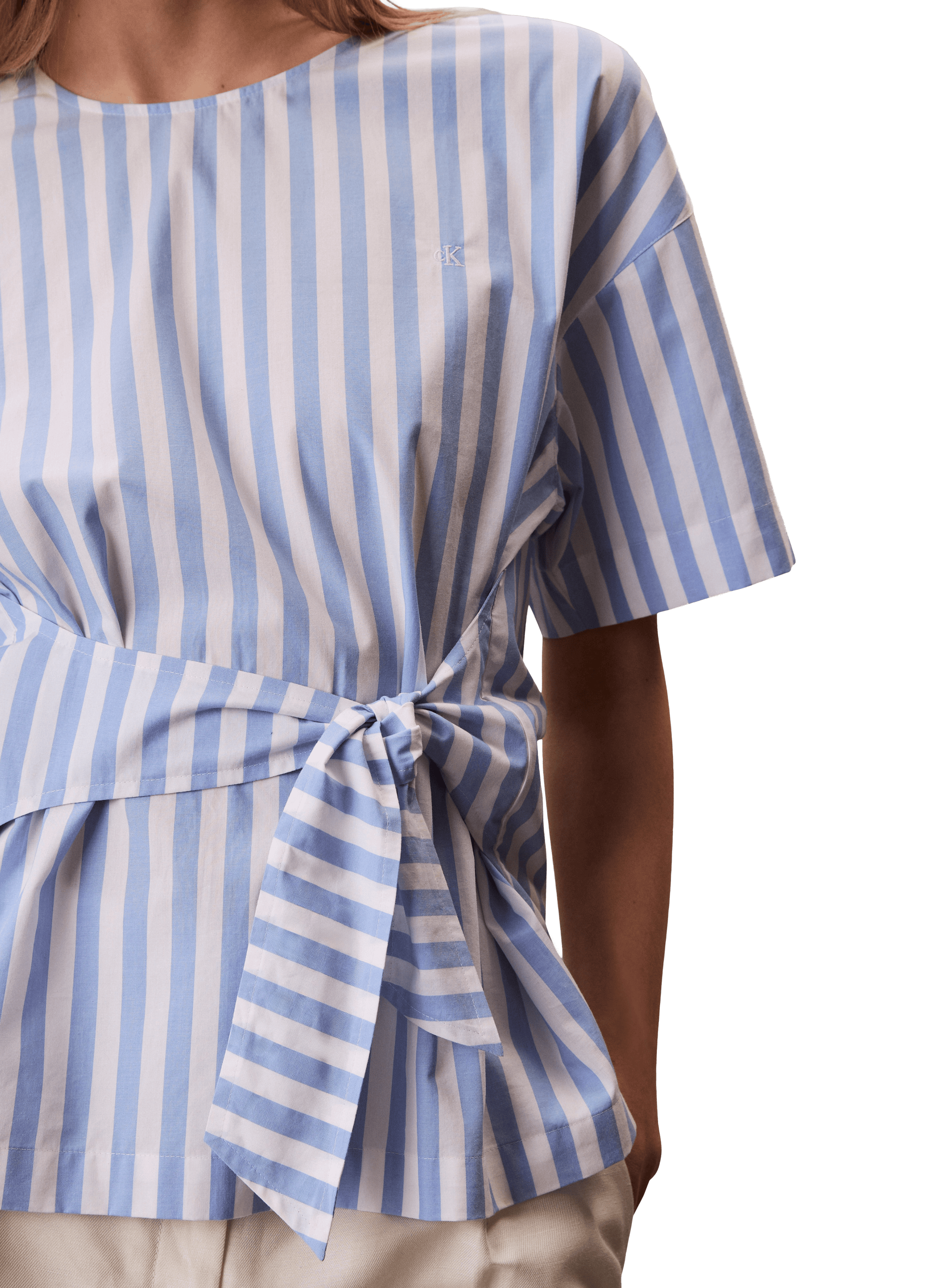 Top à rayures en coton CALVIN KLEIN Multicolore