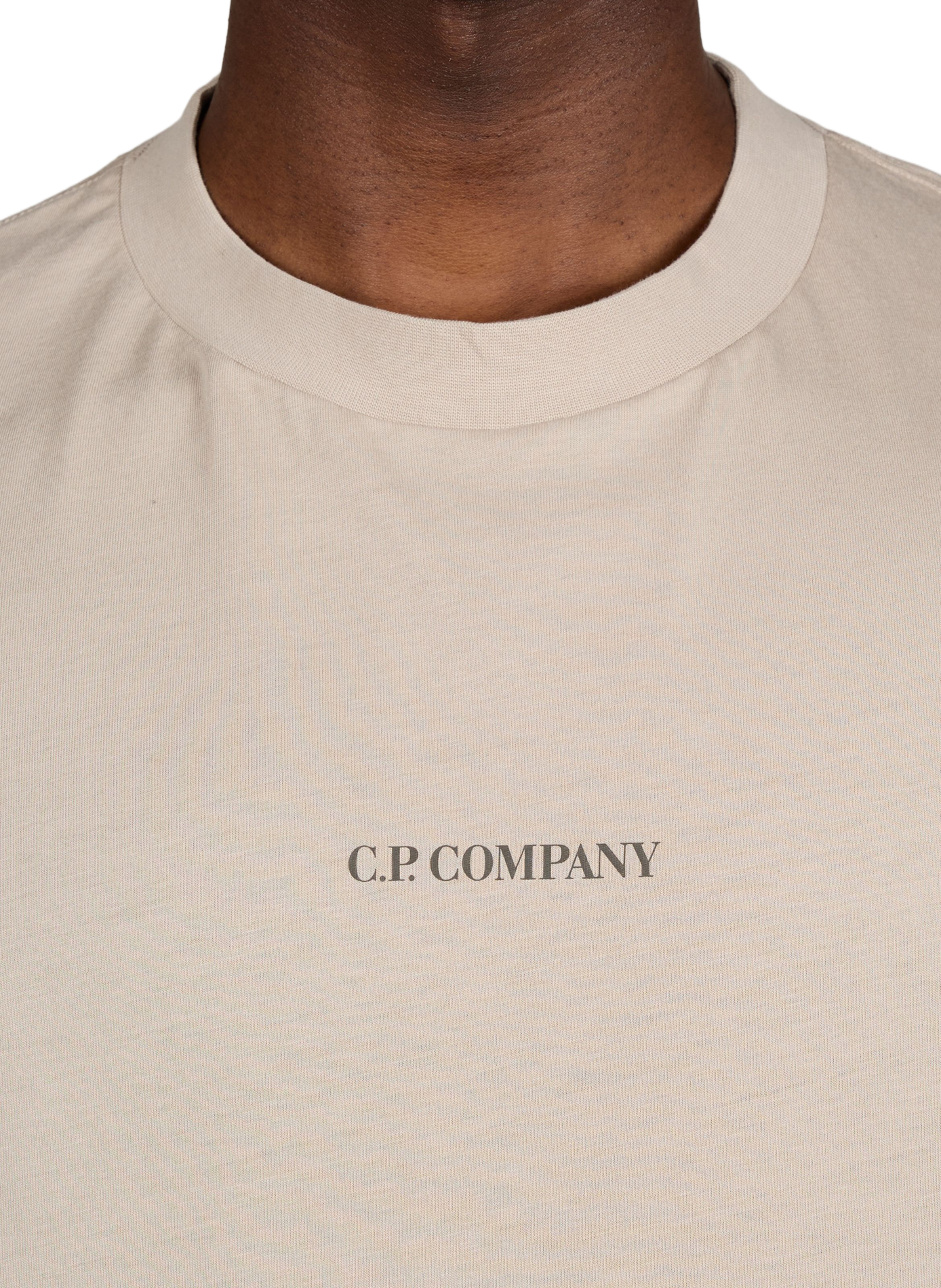 Cotton Logo T-shirt CP COMPANY Beige