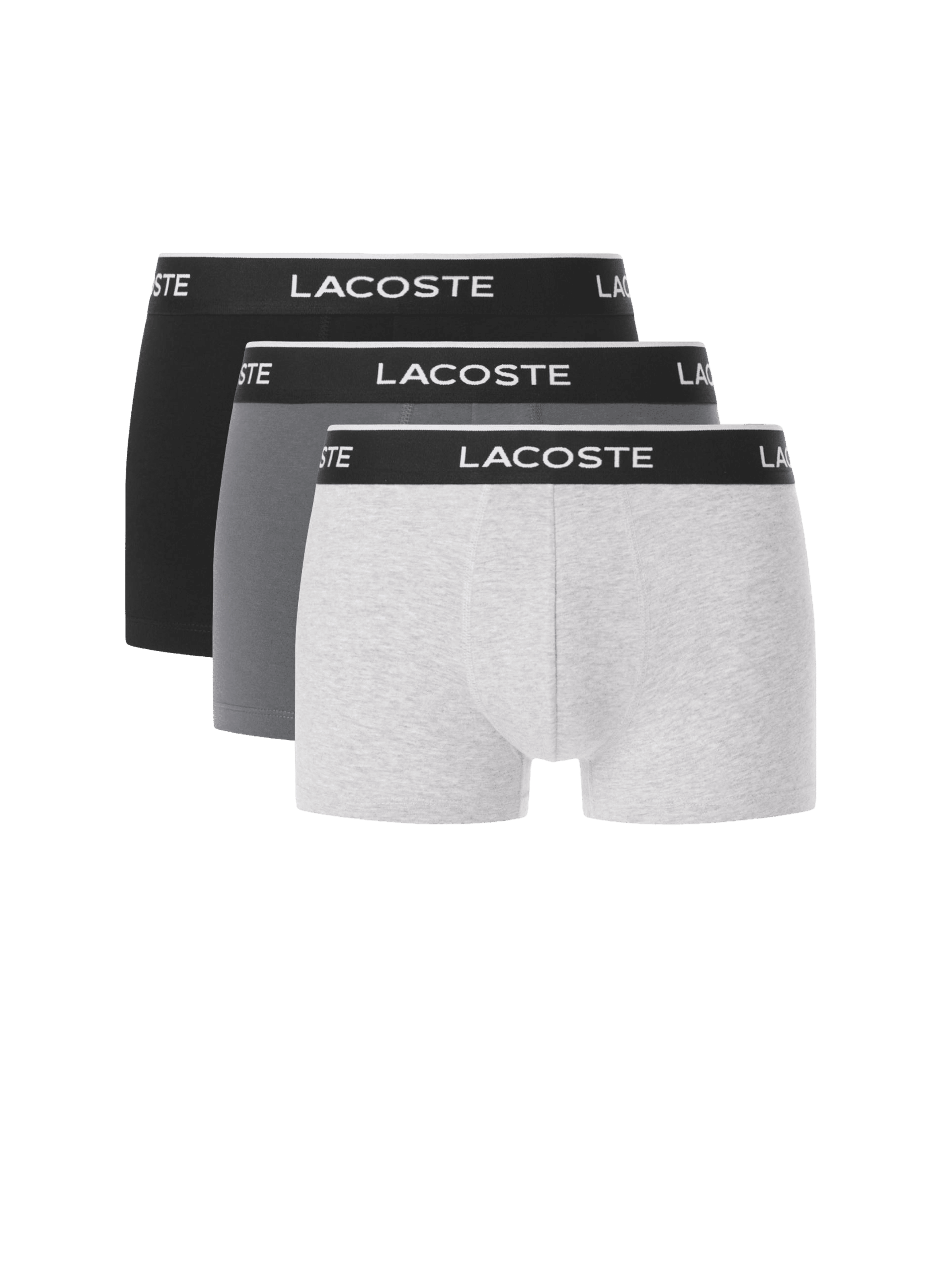 Lot de 3 boxers en coton mélangé LACOSTE Multicolore