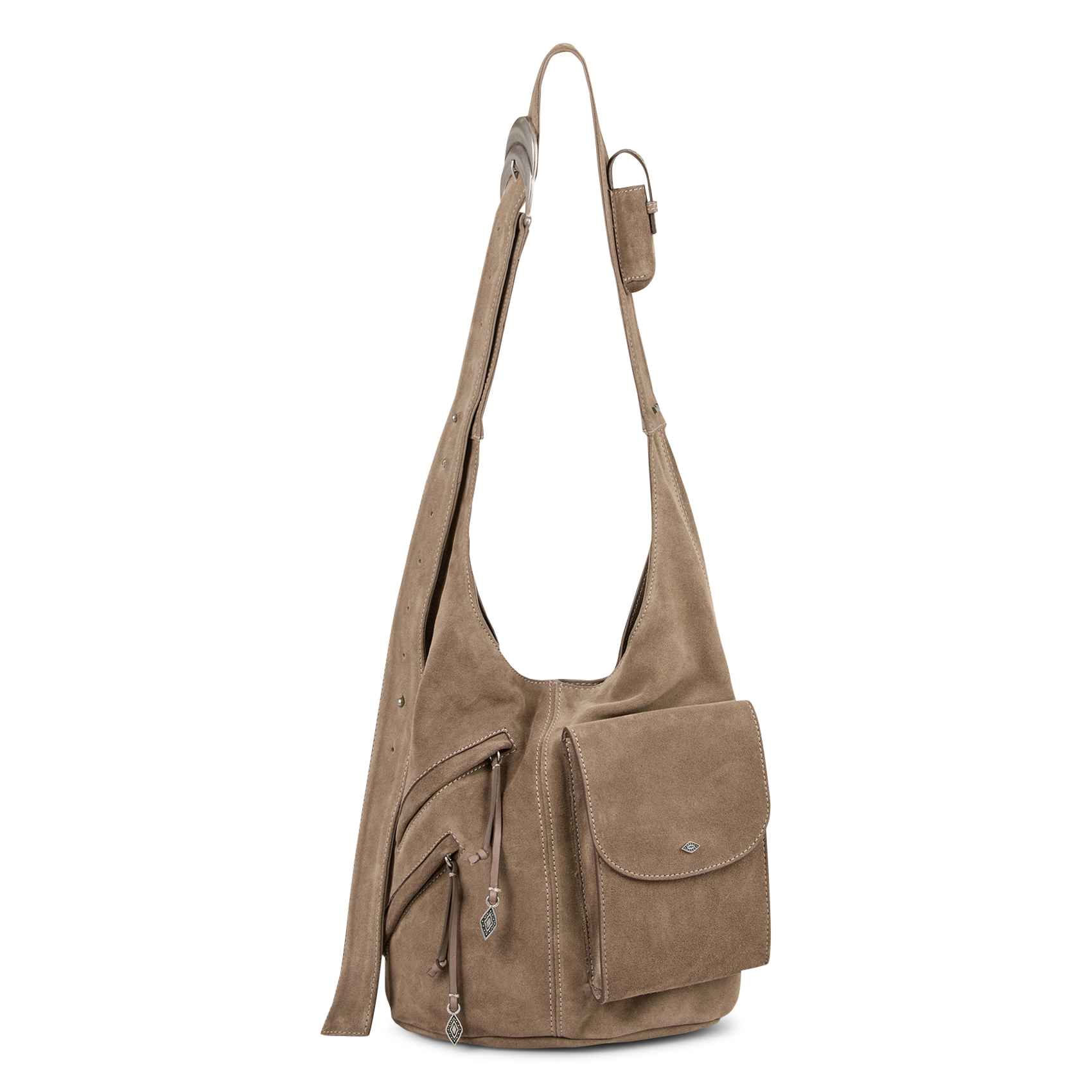 Sac bandoulière en cuir youyou BA&SH Marron