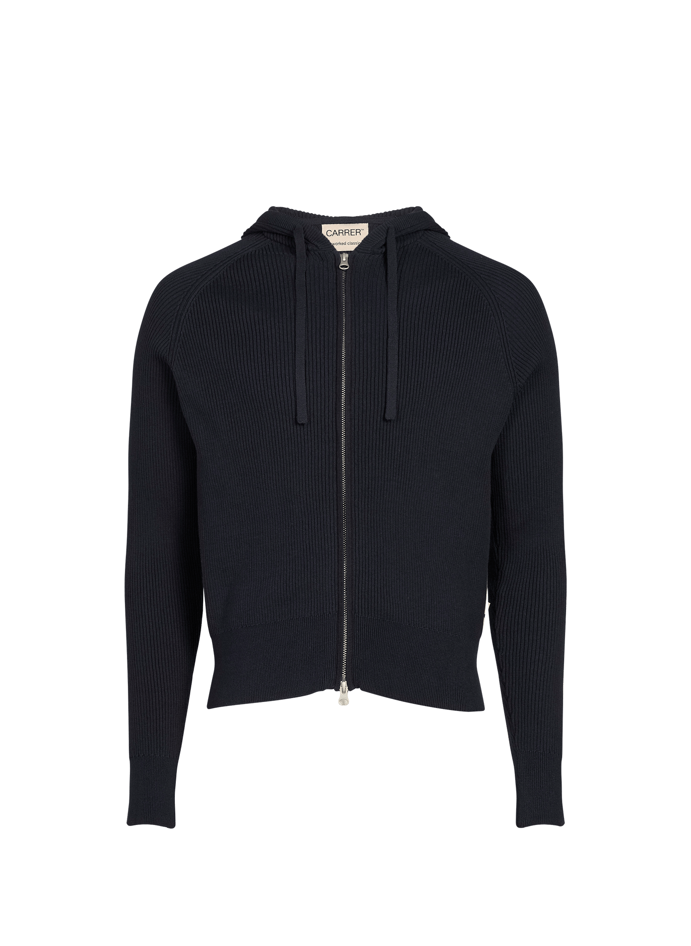 Hoodie Matti zippé en coton CARRER Bleu