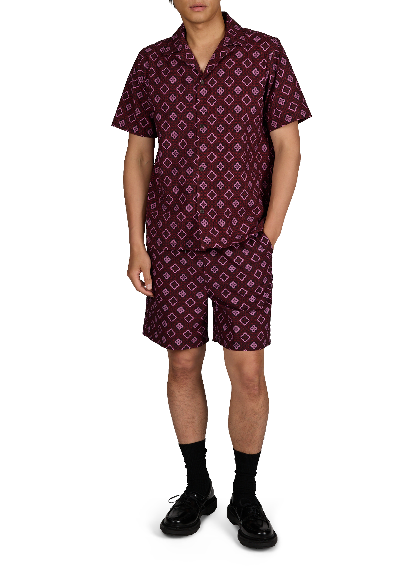 Short Harry Arabesque en coton LES DEUX Rouge