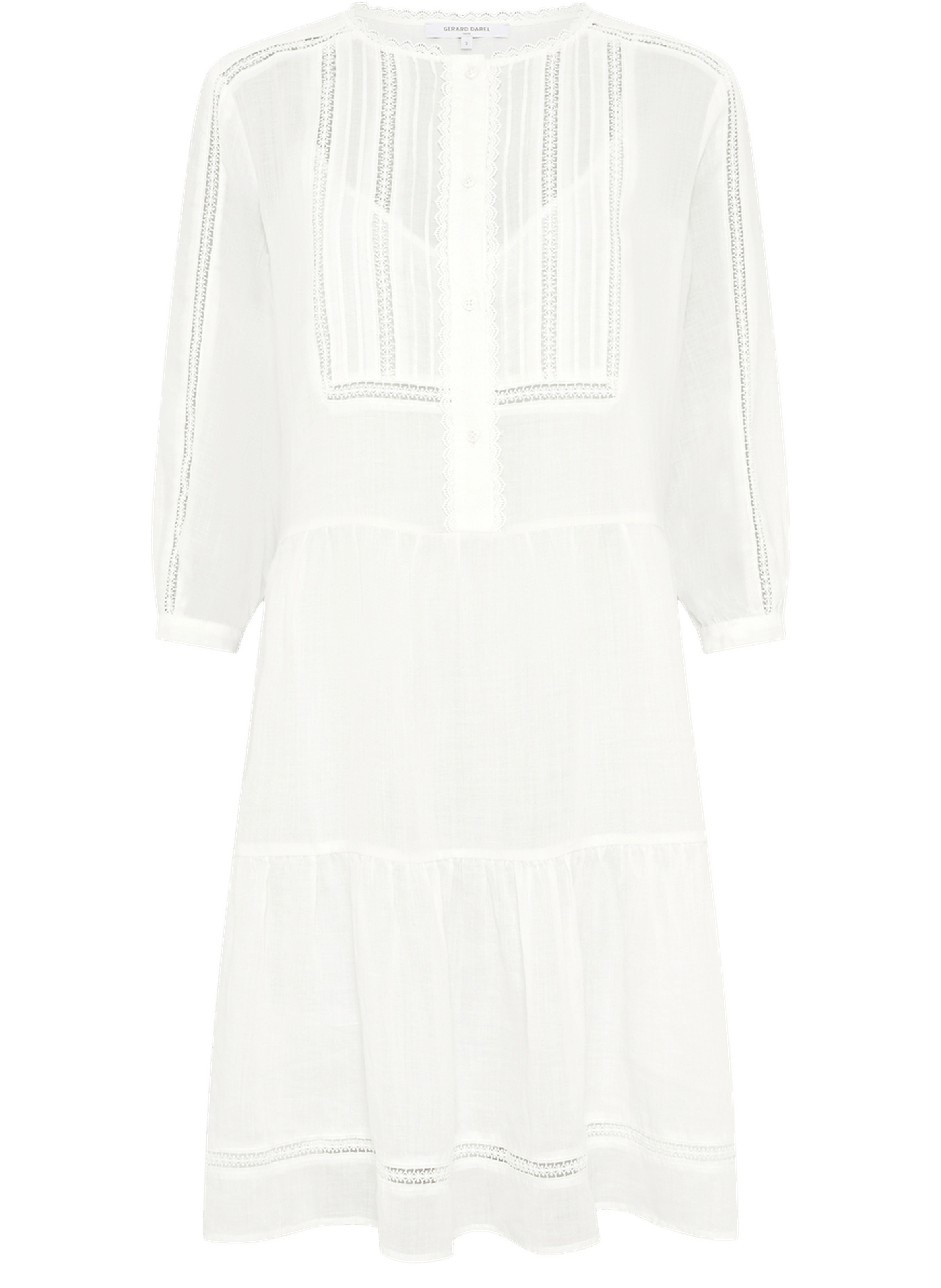 Robe courte et droite à dentelle - riane GERARD DAREL Beige