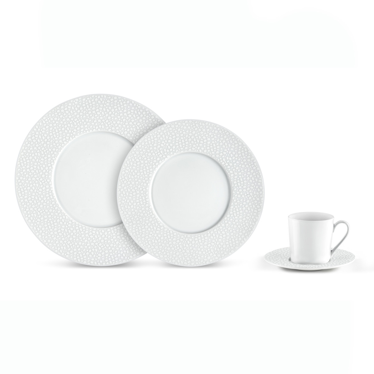 Baghera - assiette dessert 23 cm (lot de 6) MEDARD DE NOBLAT Blanc