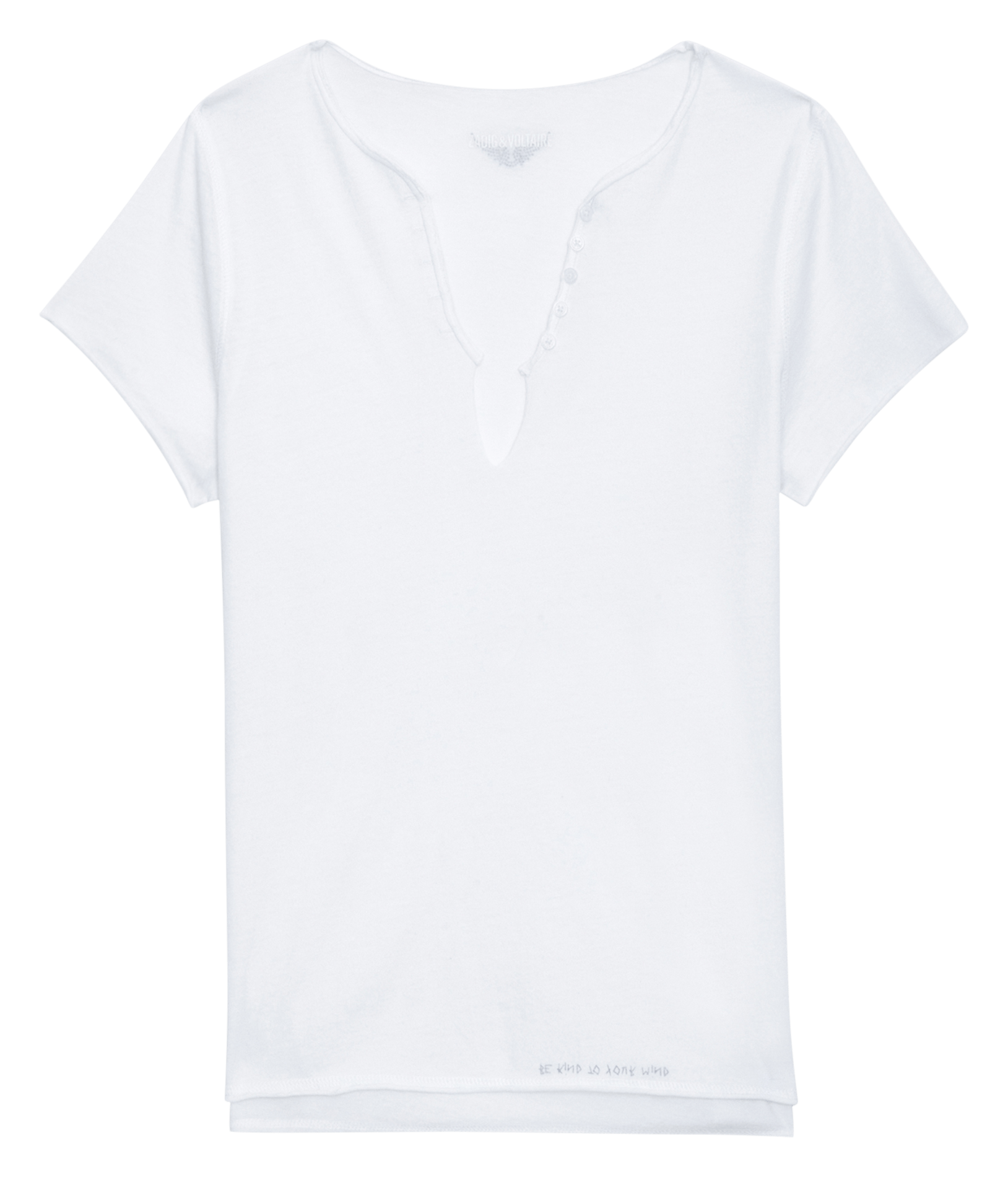 Tee-shirt droit en coton bio tuni ZADIG&VOLTAIRE Blanc