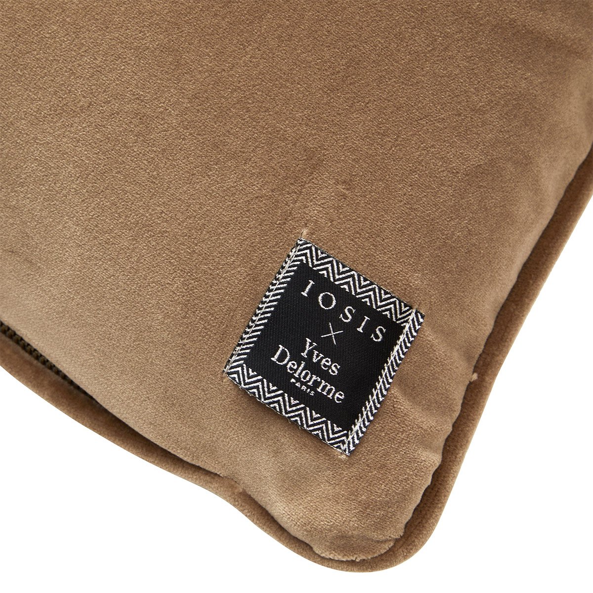 Housse de coussin en velours, divan YVES DELORME Marron