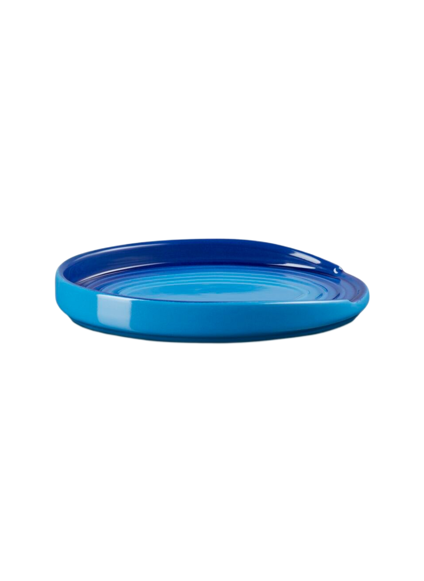 Löffelablage aus Keramik in ovaler Form | Blau LE CREUSET Haus