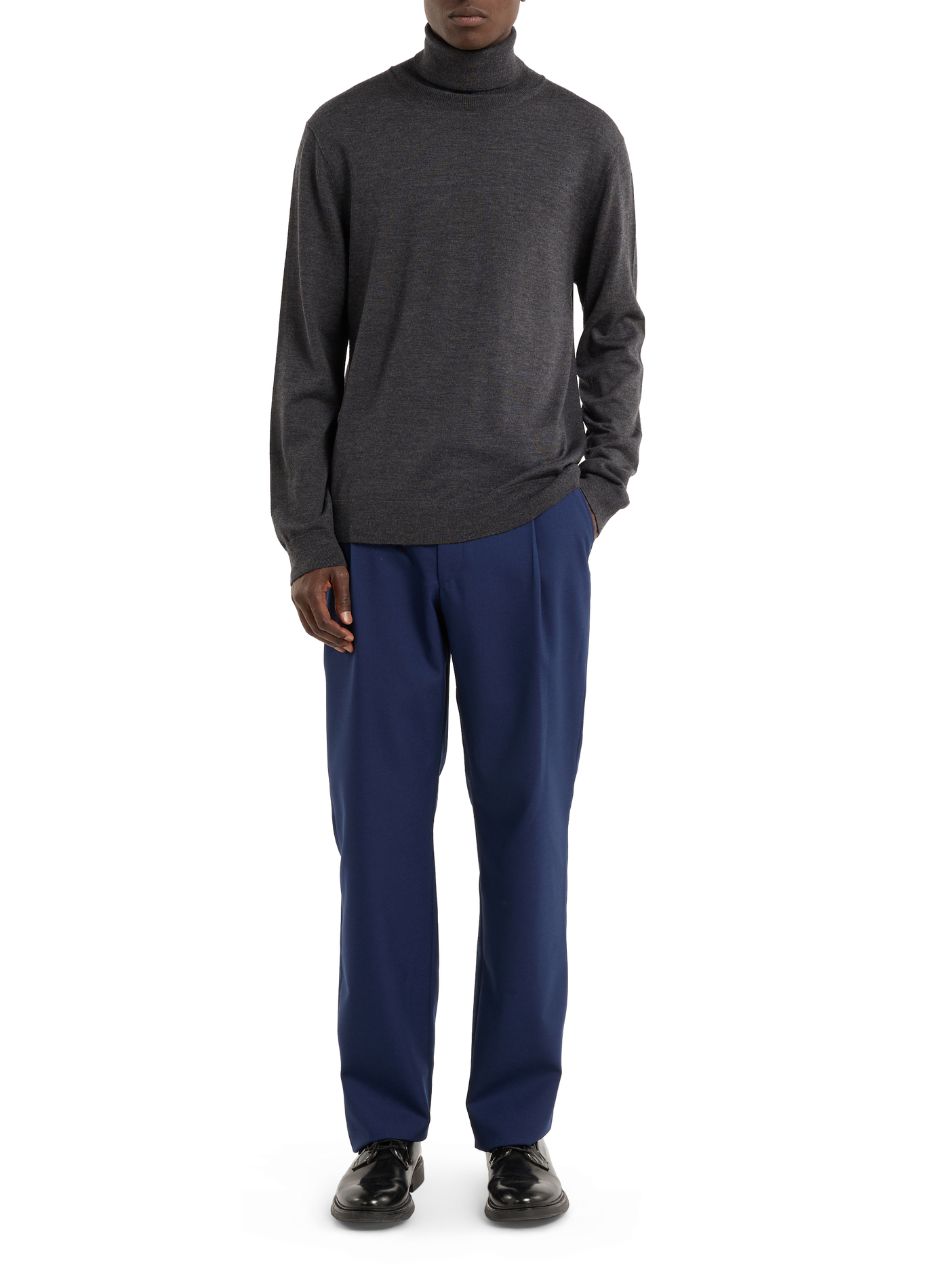 Pantalon de costume ISO-P droit en laine | Bleu SAISON 1865 Homme
