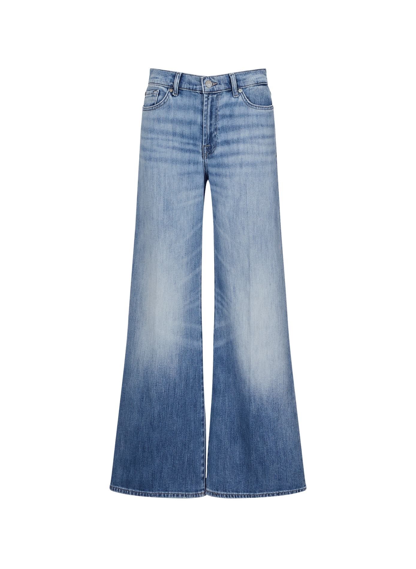Wide leg flare jeans Lotta in blended cotton 7 FOR ALL MANKIND Blue