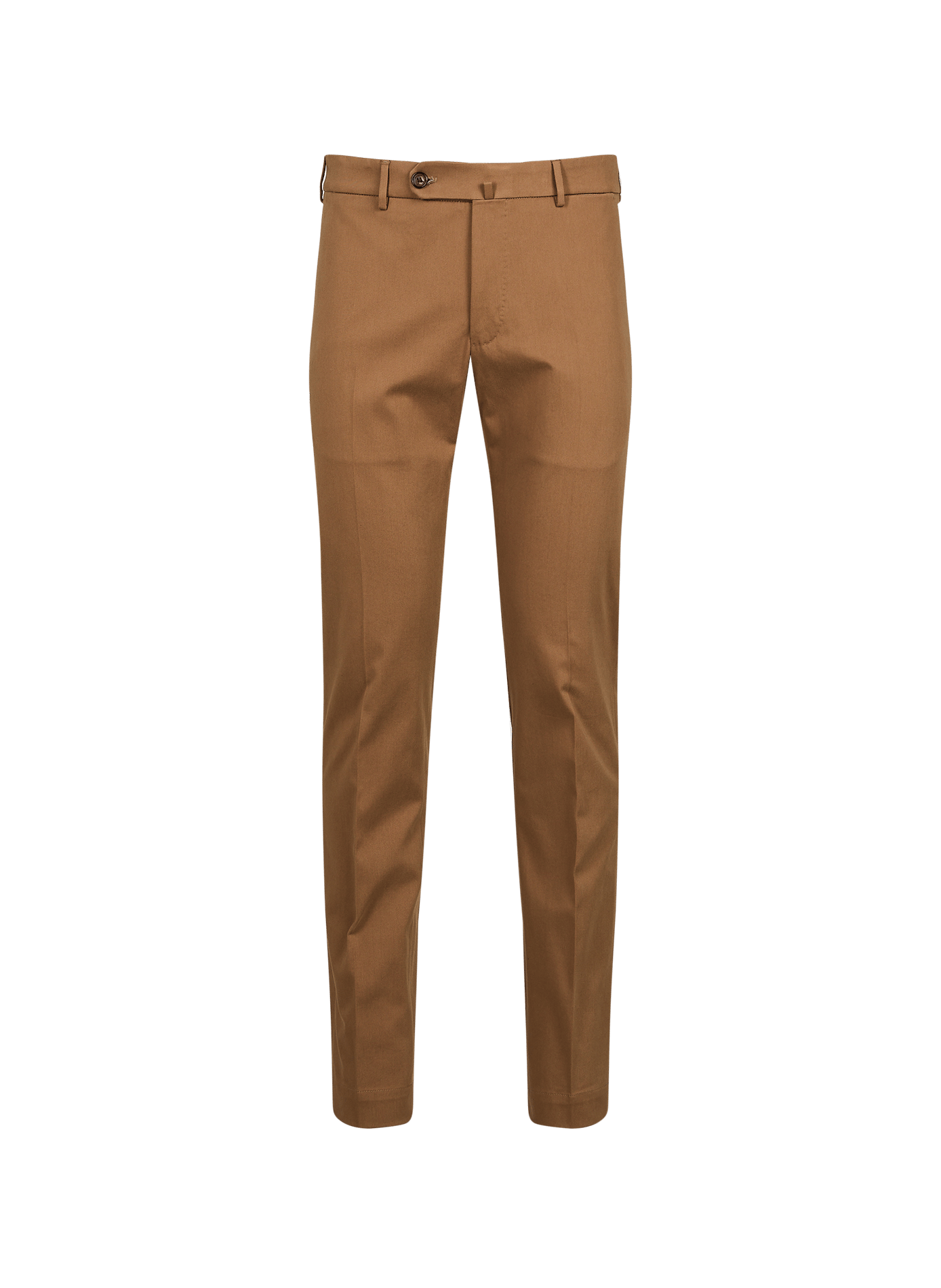 Pantalon droit à plis en coton mélangé SLOWEAR Marron