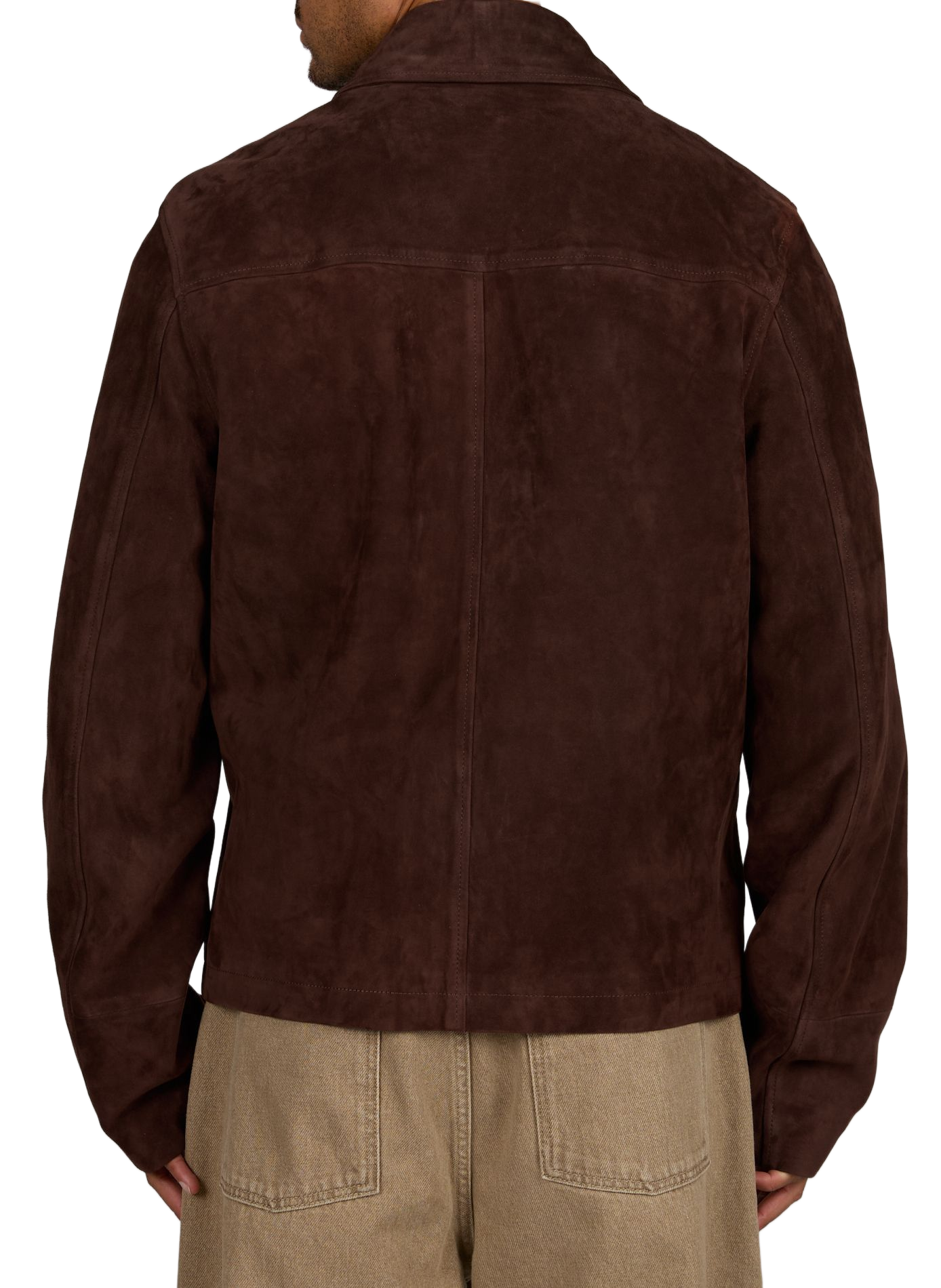 Veste logo en daim DROLE DE MONSIEUR Marron