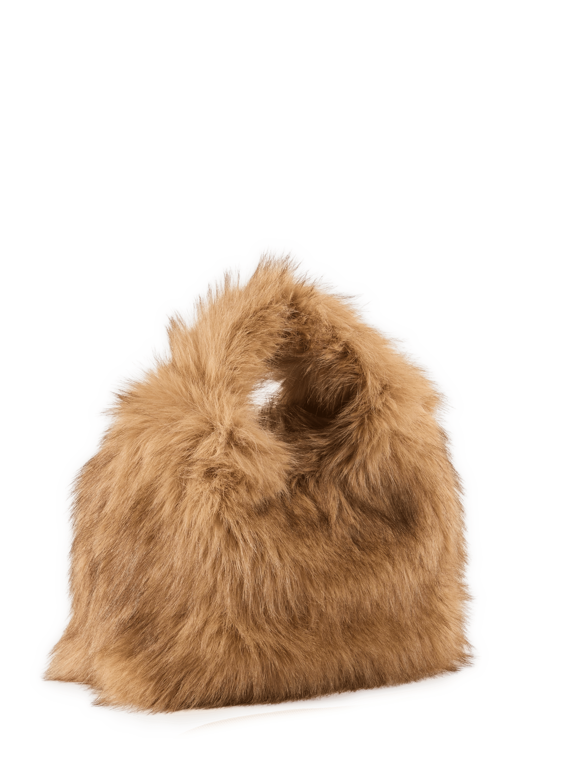Handheld faux fur bag BELLEROSE Beige