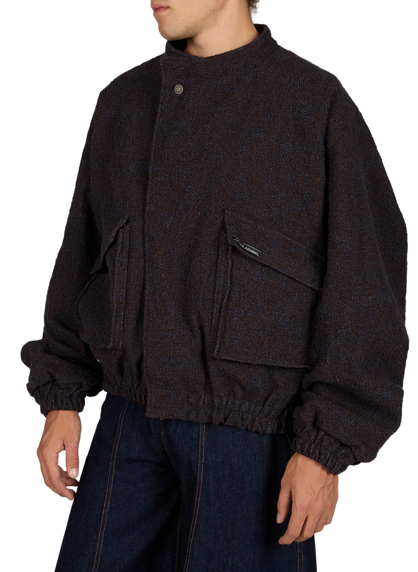 Straight cotton-blend jacket RENÈ Black